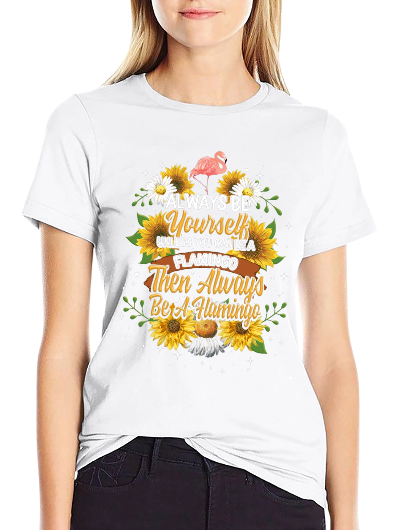 Always Be Yourself Flamingo Graphic Tee
