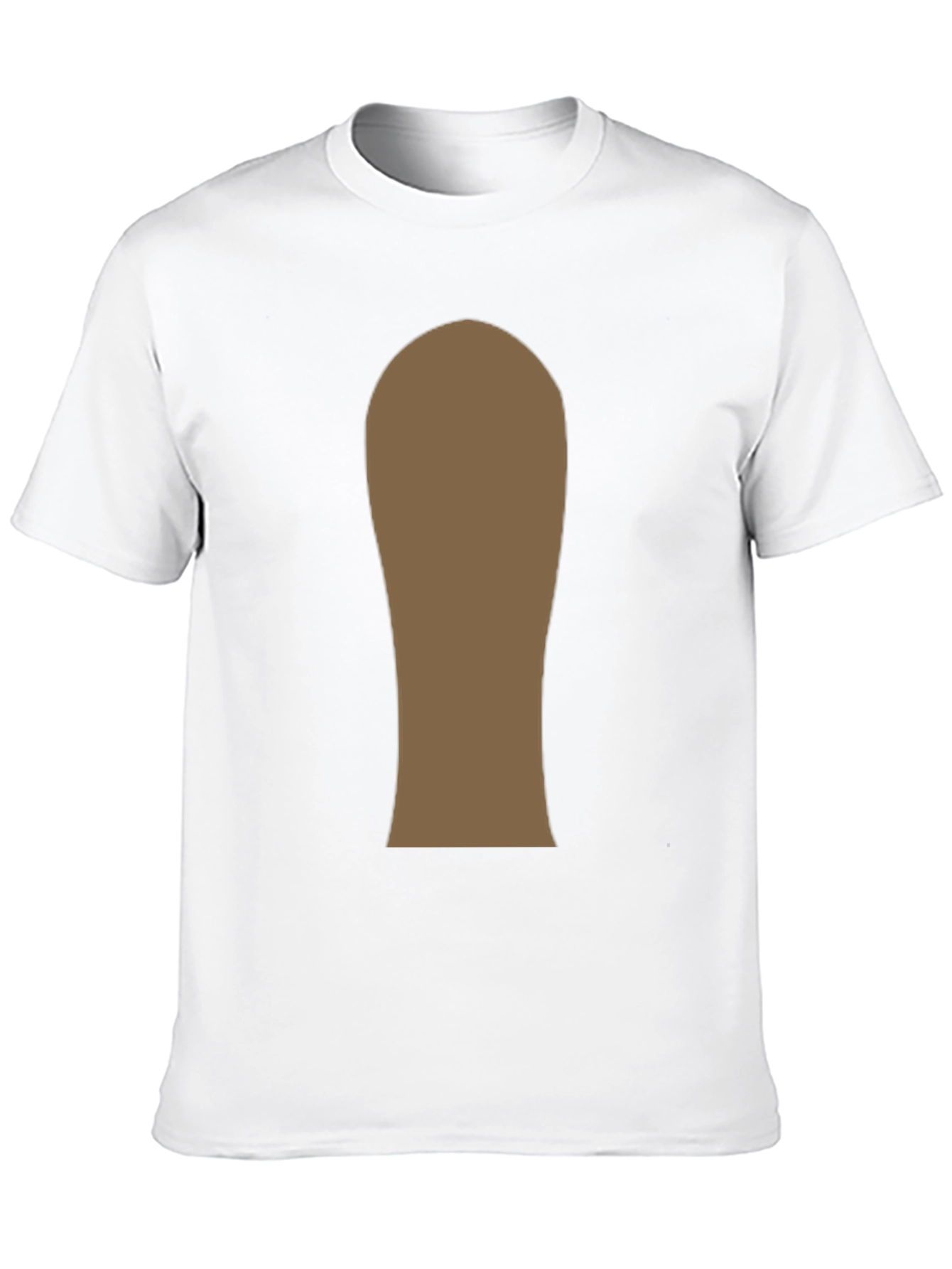 Mens Black T-Shirt with Abstract Brown Design
