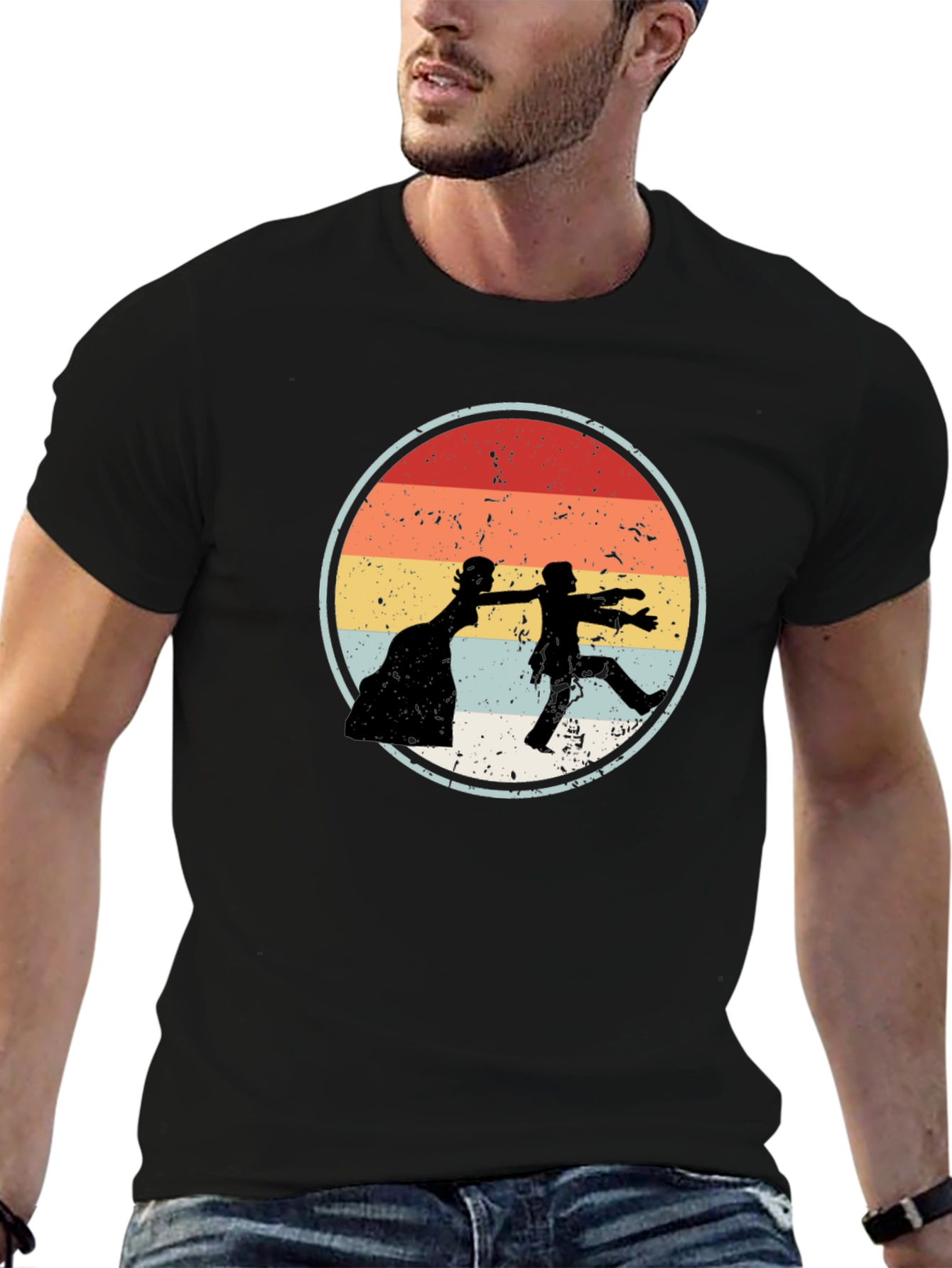 Retro Bride Groom T-Shirt