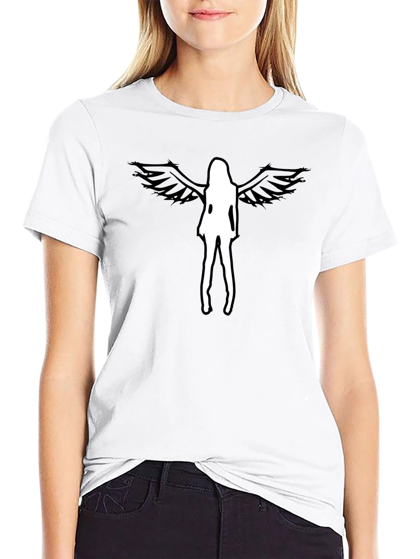 Angel Wings Graphic Tee - Mens Black T-Shirt