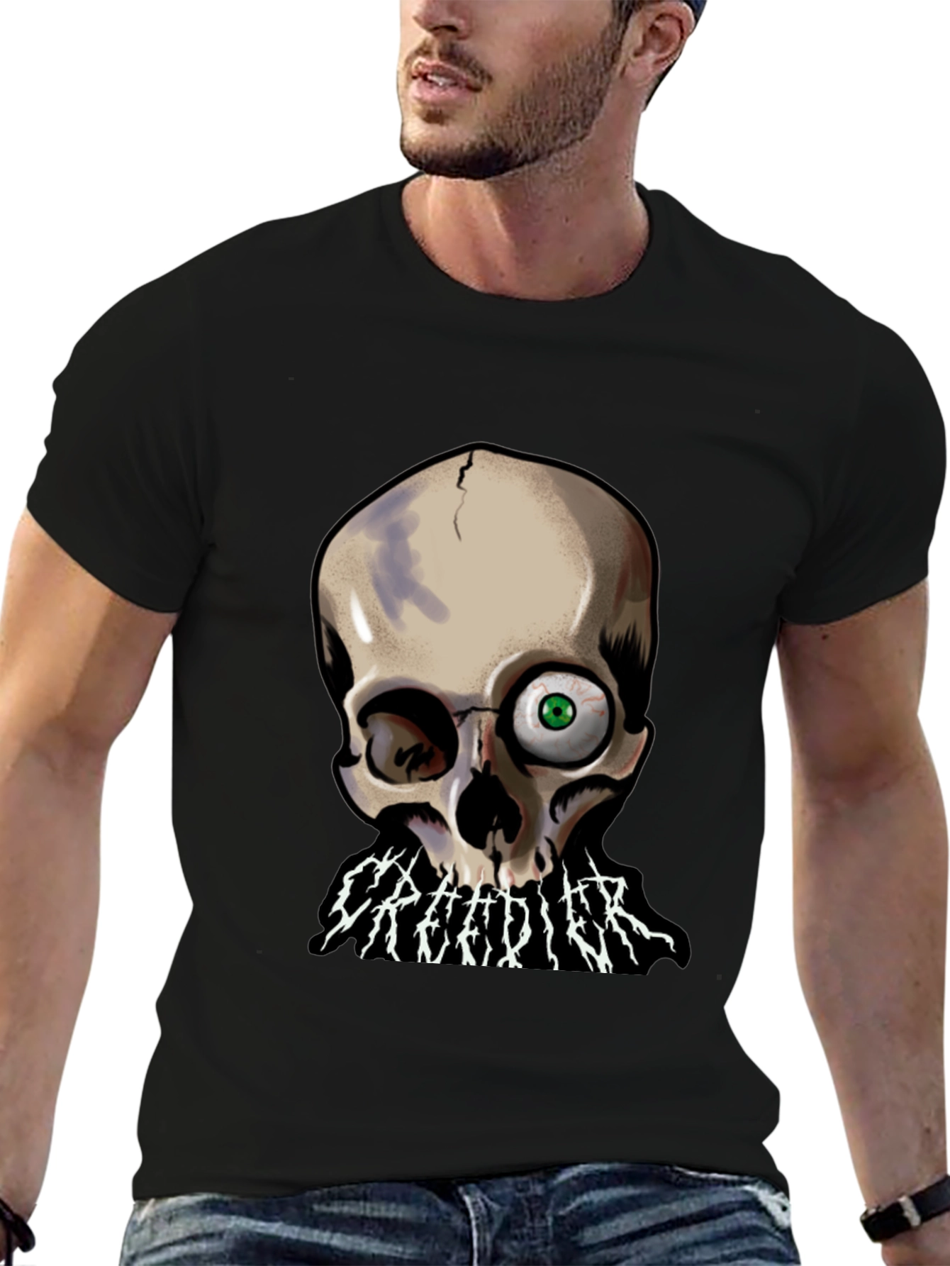 Creedier Skull Graphic T-Shirt