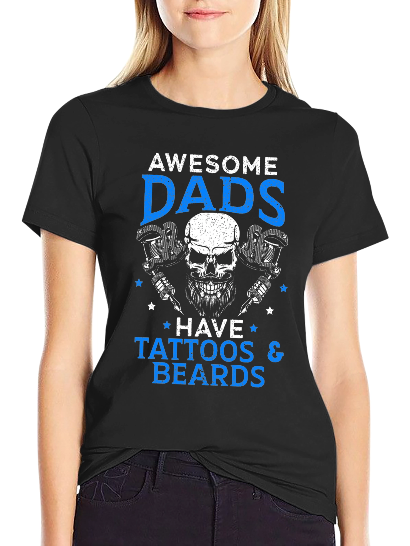 Awesome Dads Tattoos & Beards Graphic Tee
