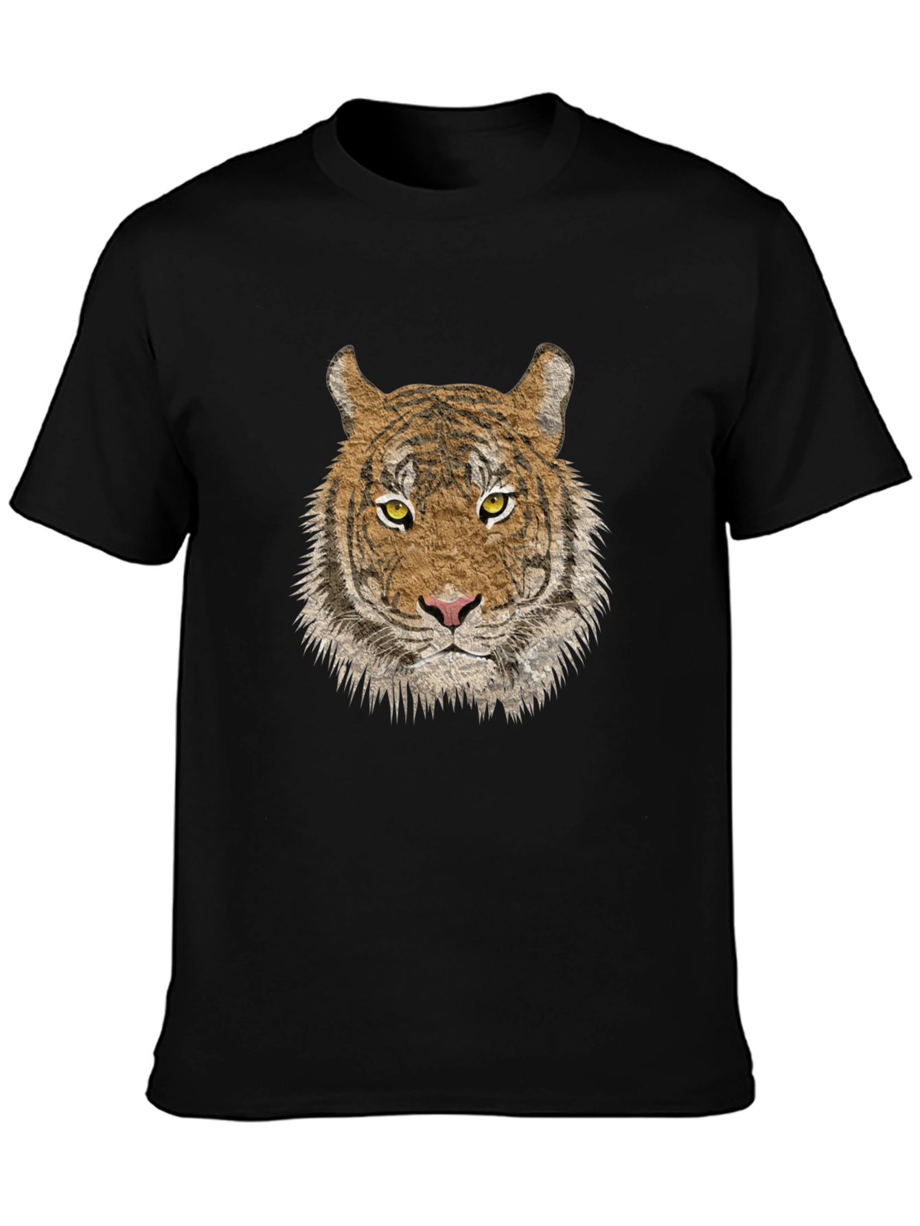 Tiger Graphic Print Black T-Shirt