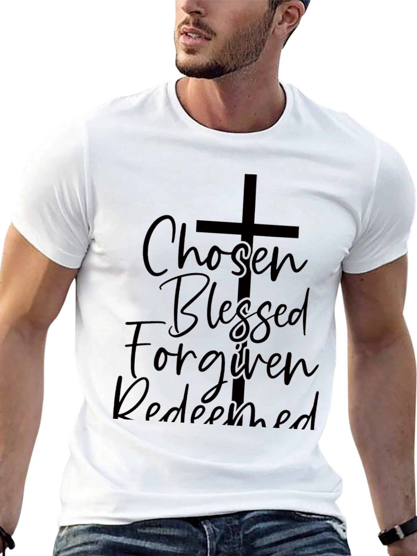 Chosen Blessed Forgiven Redeemed Graphic Tee