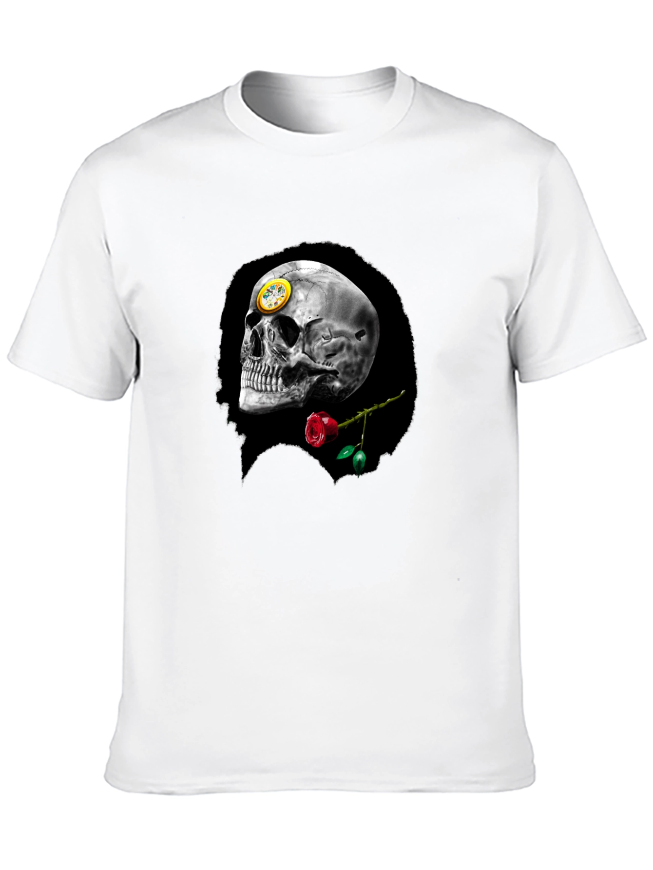 Skull & Rose Graphic Tee - Black