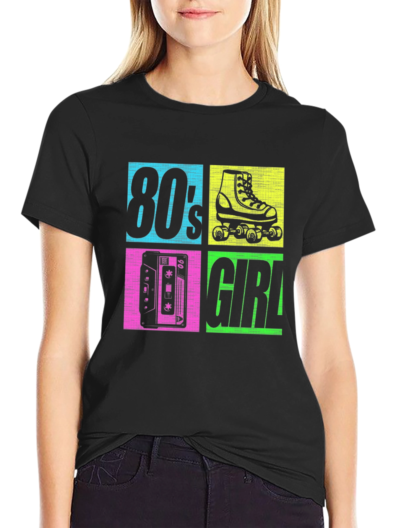 80s Girl Graphic T-Shirt - Retro Style!