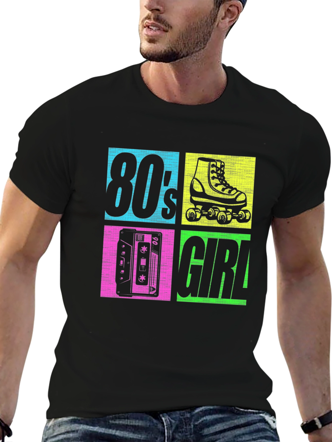 80s Girl Graphic T-Shirt - Retro Style!