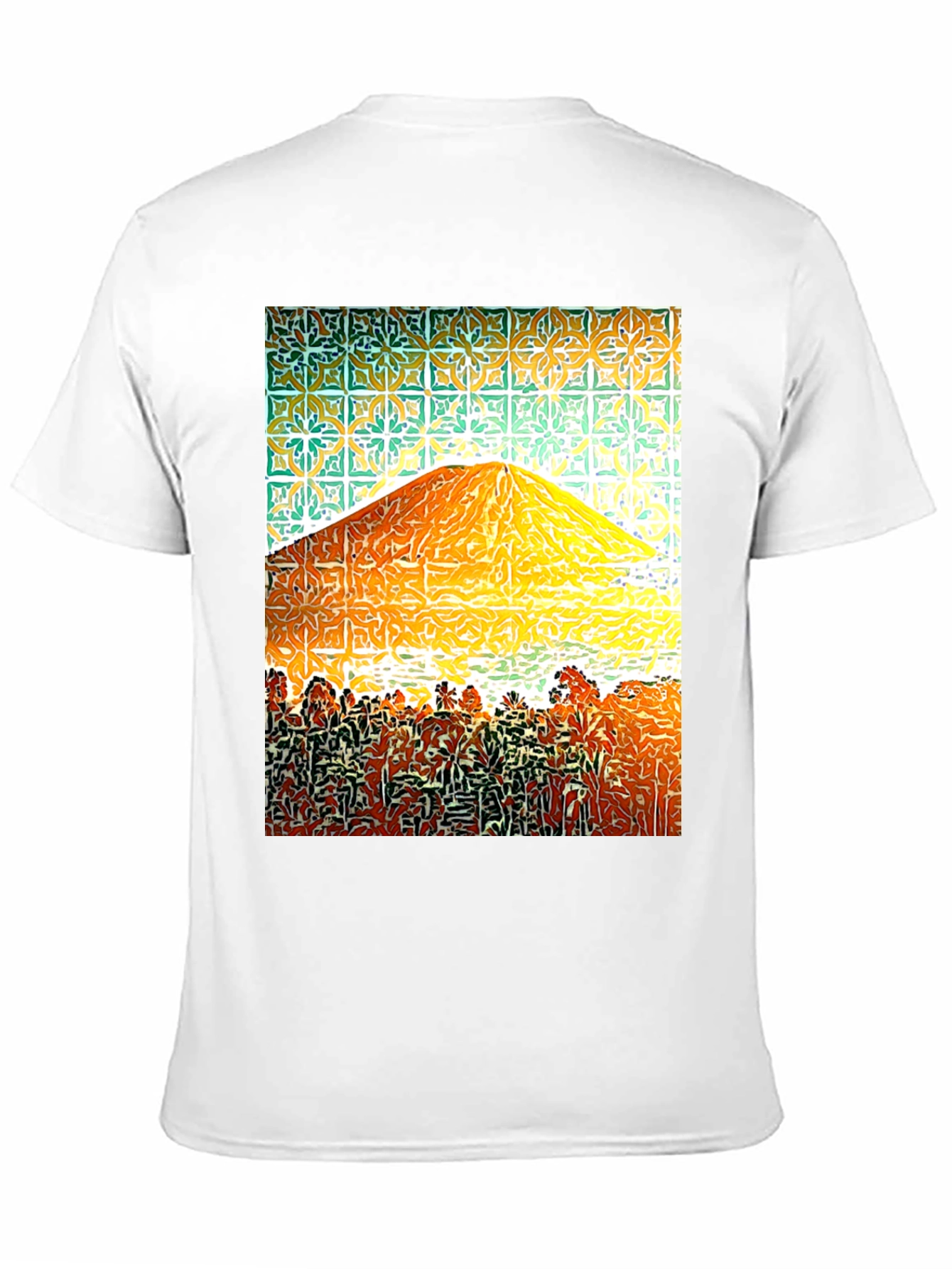 Abstract Mountain Graphic Tee - Mens Black T-Shirt