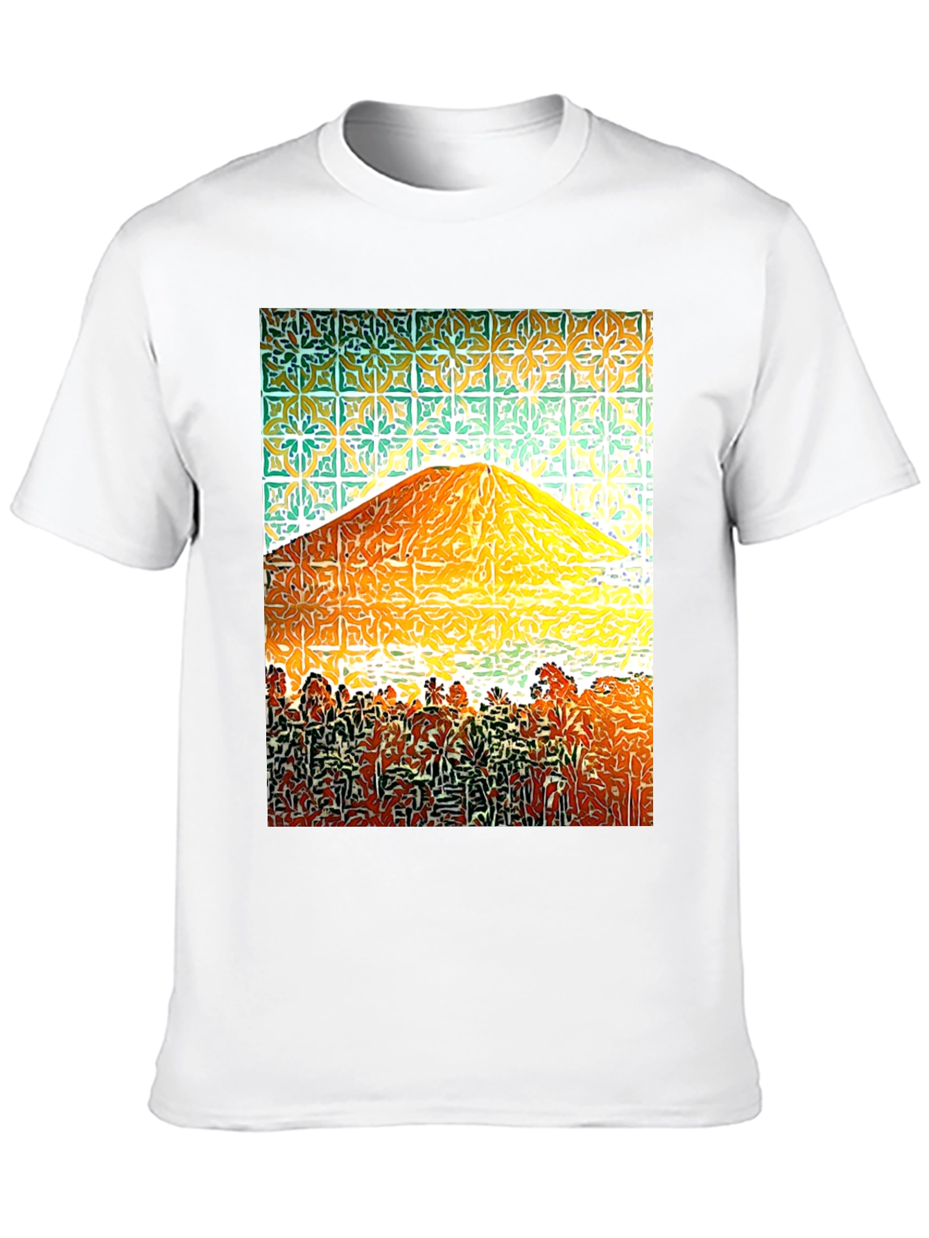 Abstract Mountain Graphic Tee - Mens Black T-Shirt
