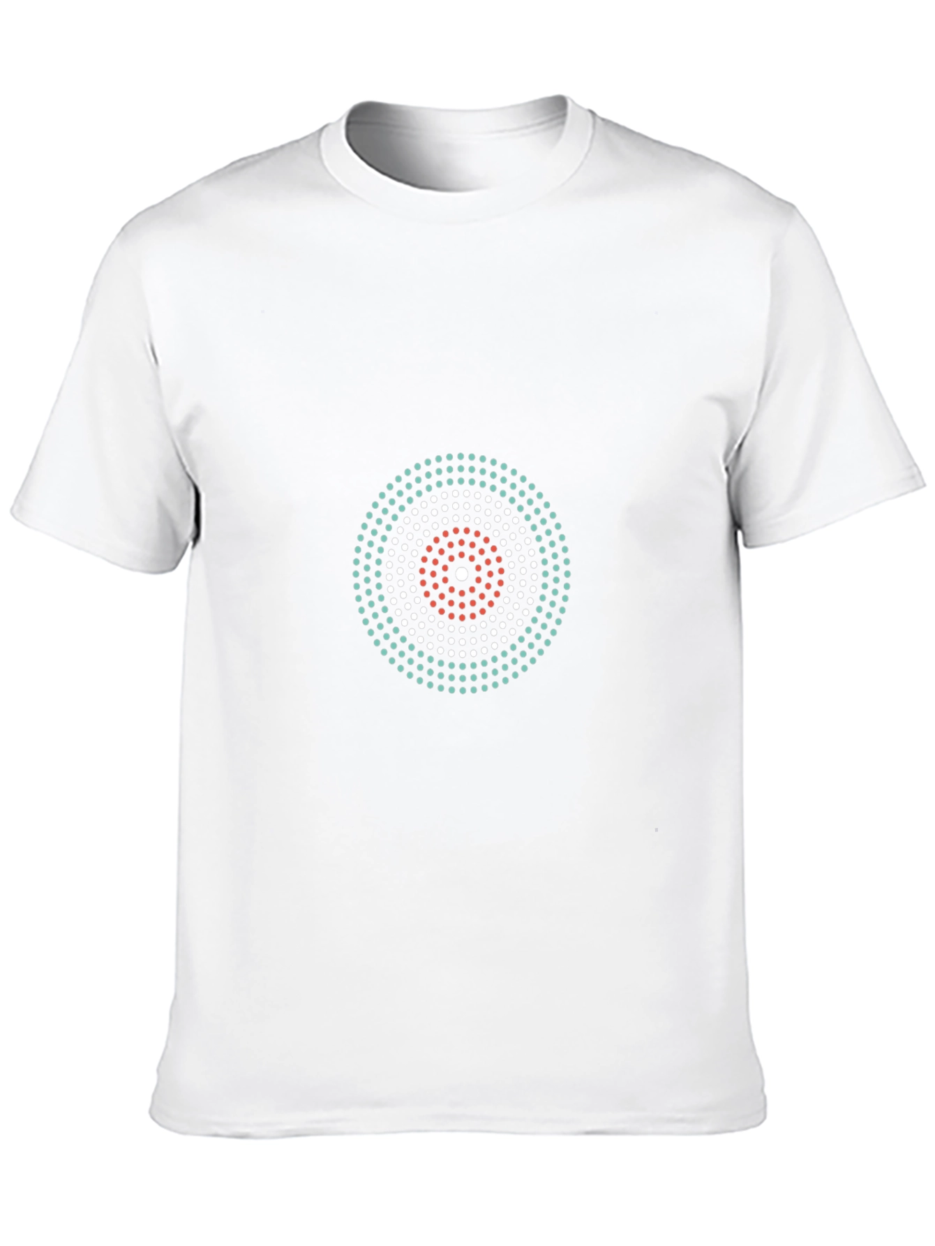 Modern Circle Pattern Tee - Stylish Black Cotton T-Shirt