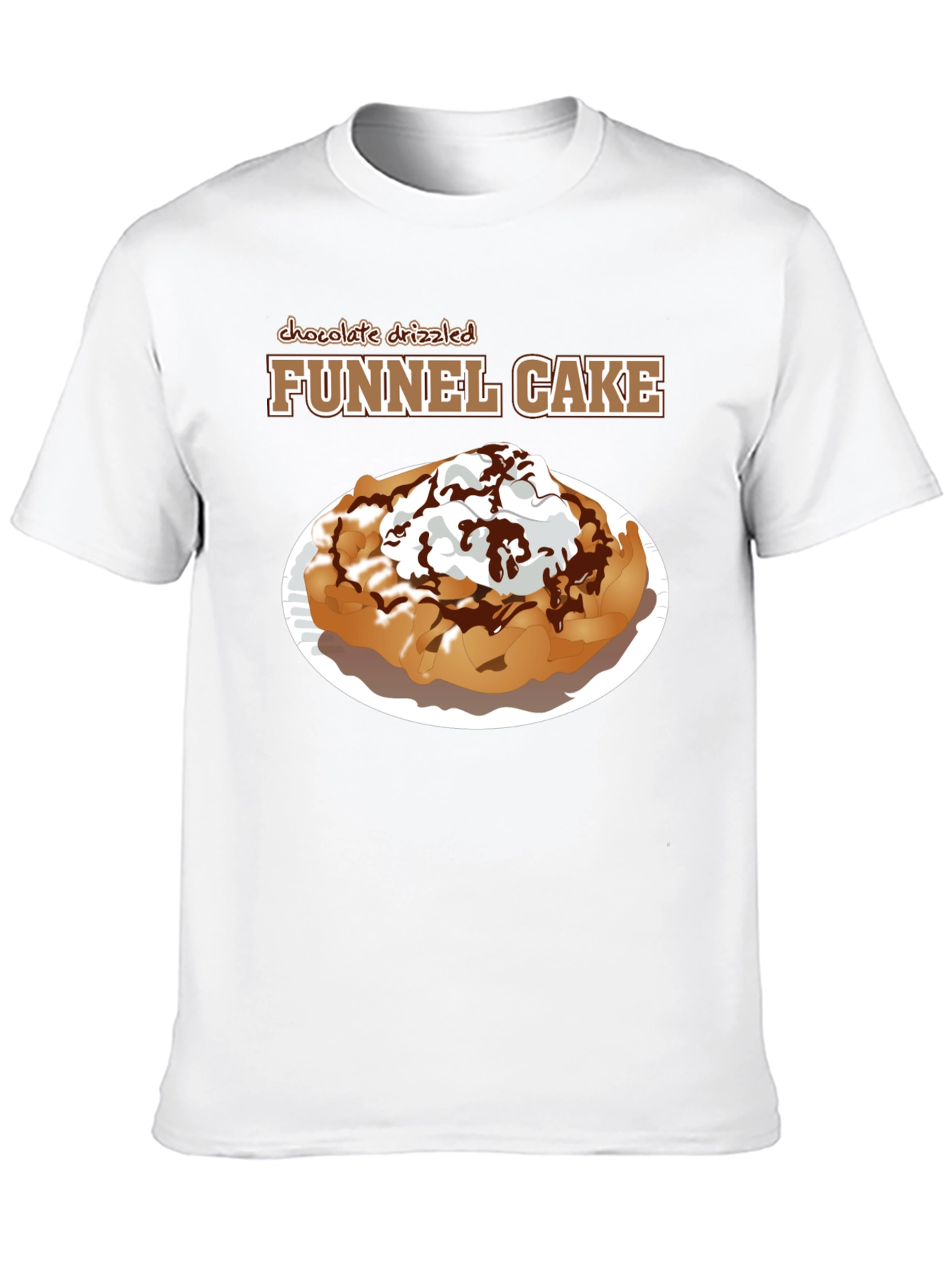 Funnel Cake T-Shirt: Chocolate Drizzled Tee