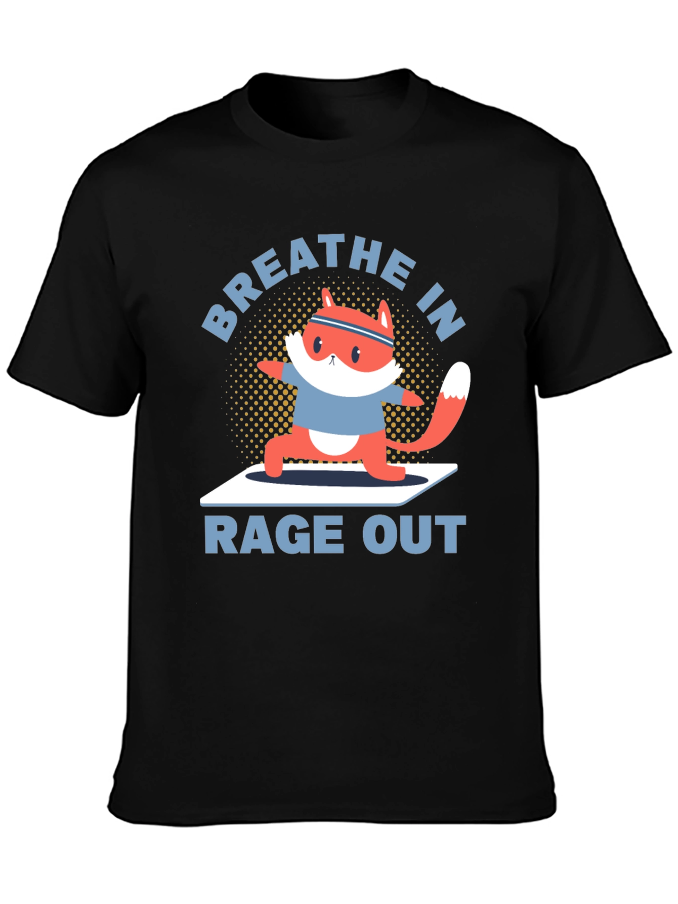 Yoga Fox Graphic Tee - Breathe In Rage Out!