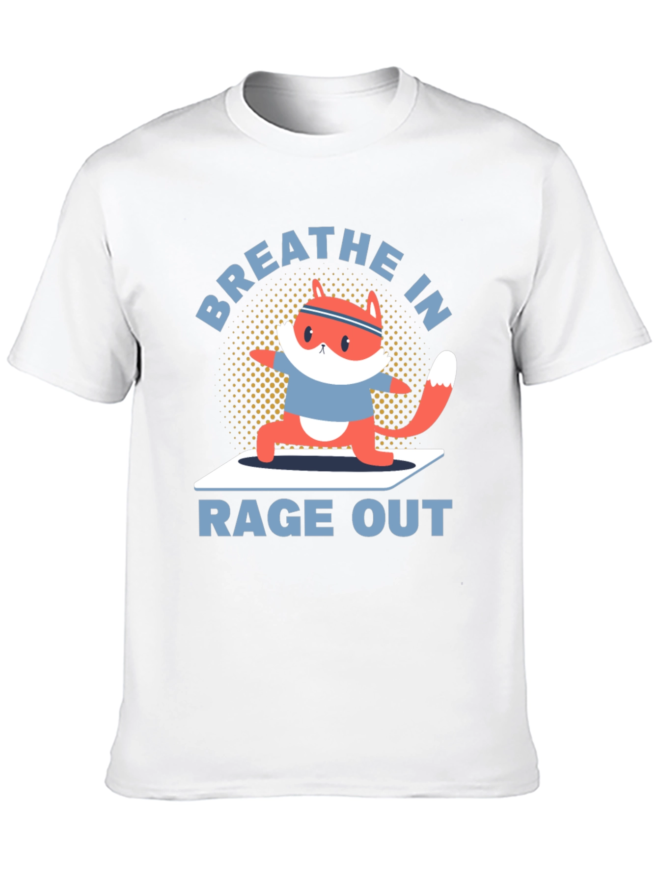 Yoga Fox Graphic Tee - Breathe In Rage Out!
