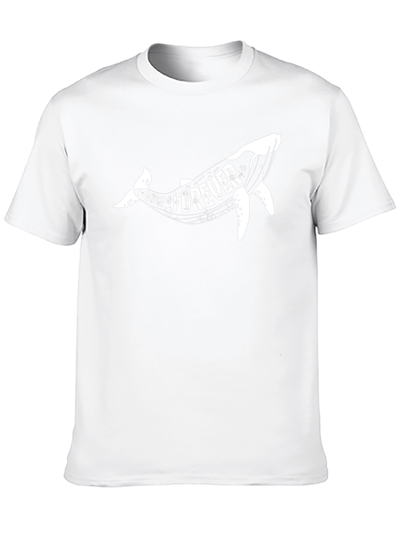 Gone Forever Whale Graphic Black T-Shirt