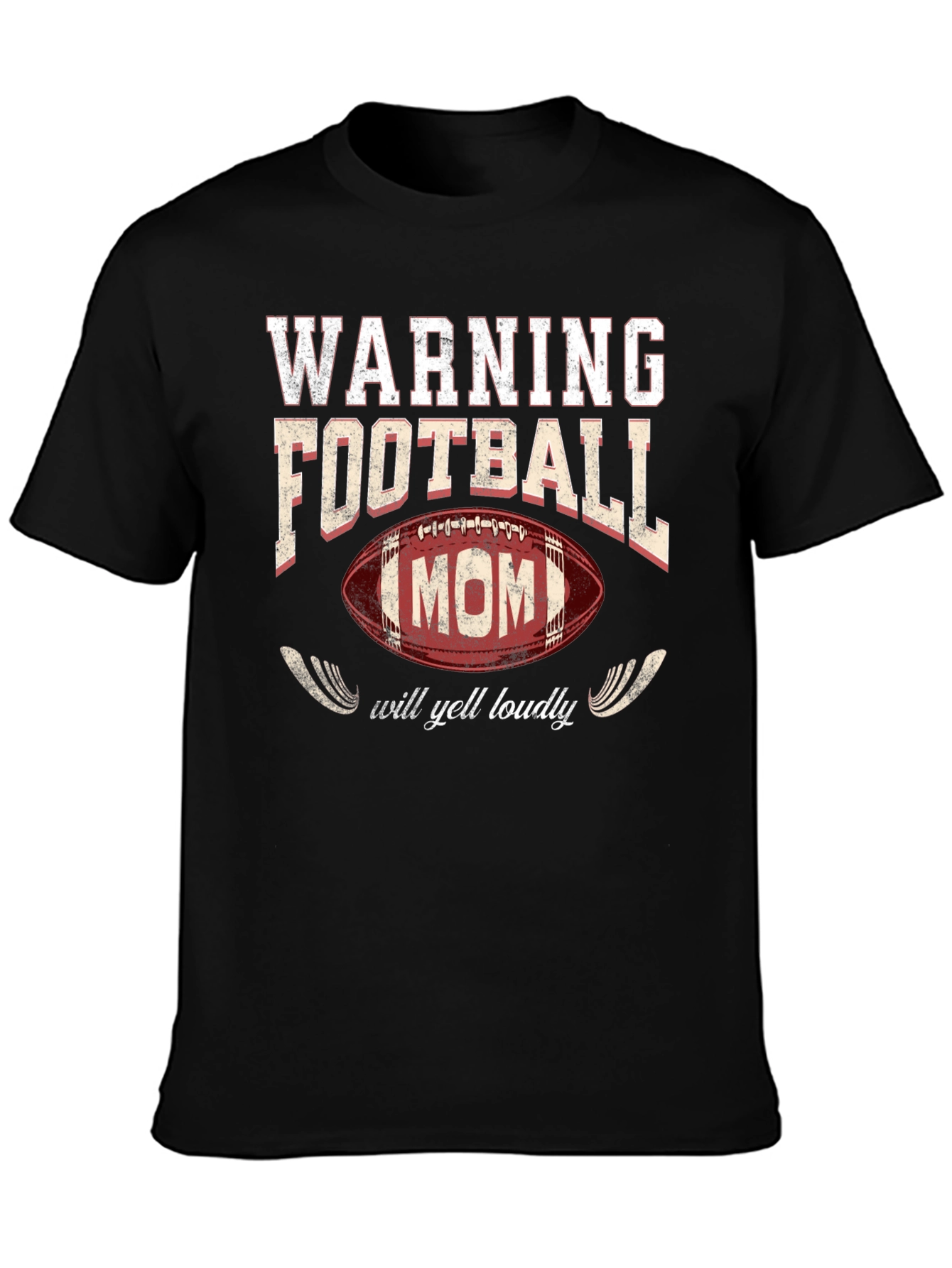 Warning Football Mom Graphic Tee