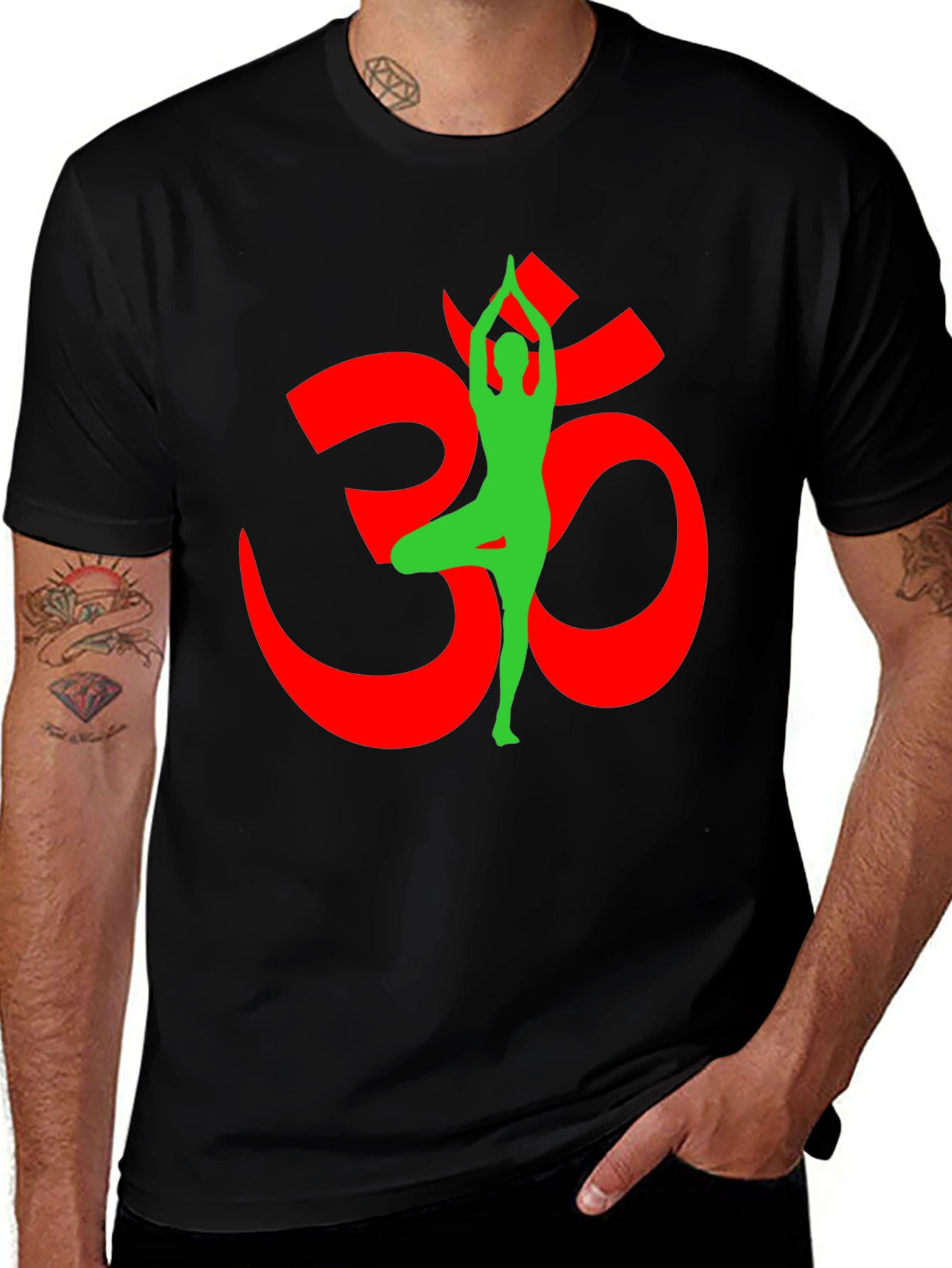 Yoga Om Symbol Black T-Shirt