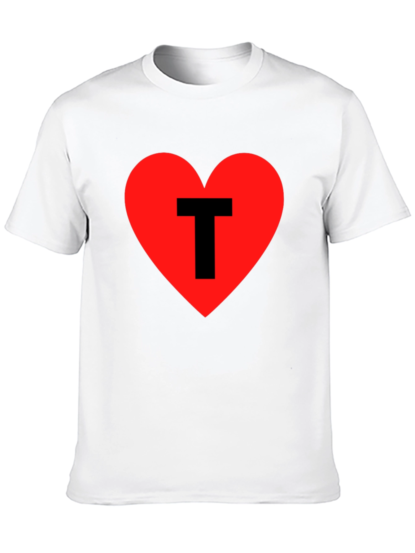 I Heart T - Black Cotton Graphic Tee