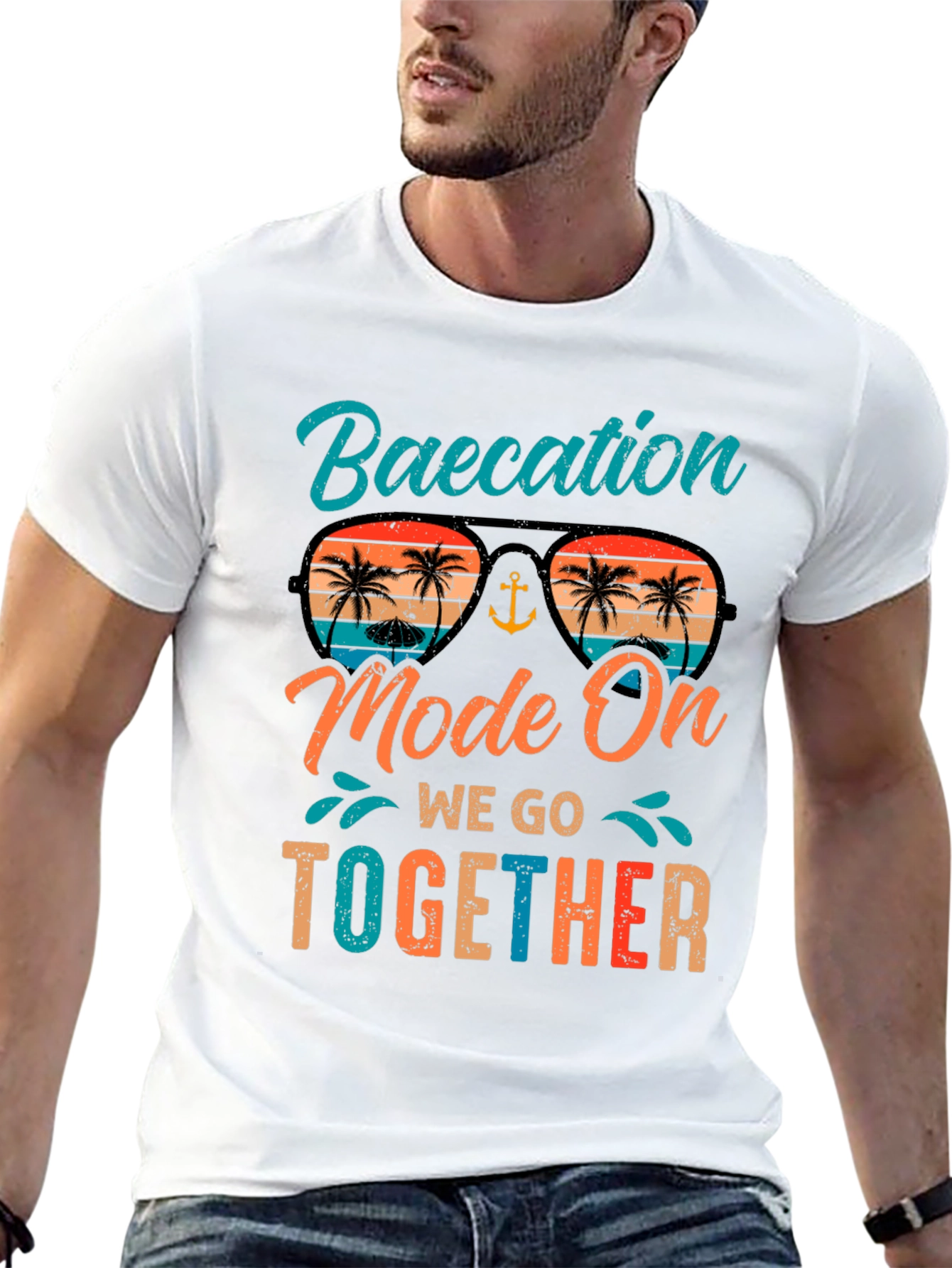 Baecation Mode On Black T-Shirt