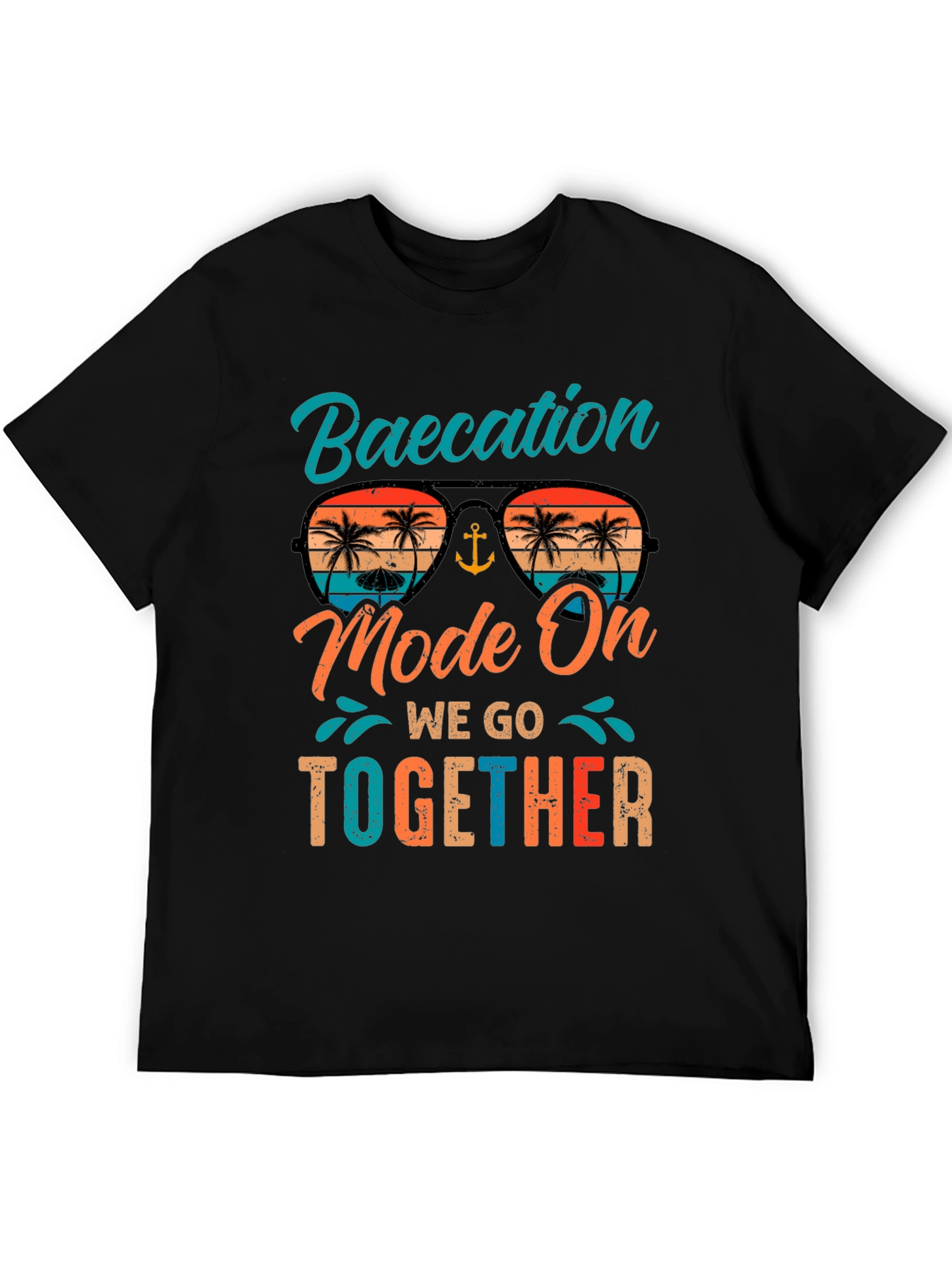 Baecation Mode On Black T-Shirt