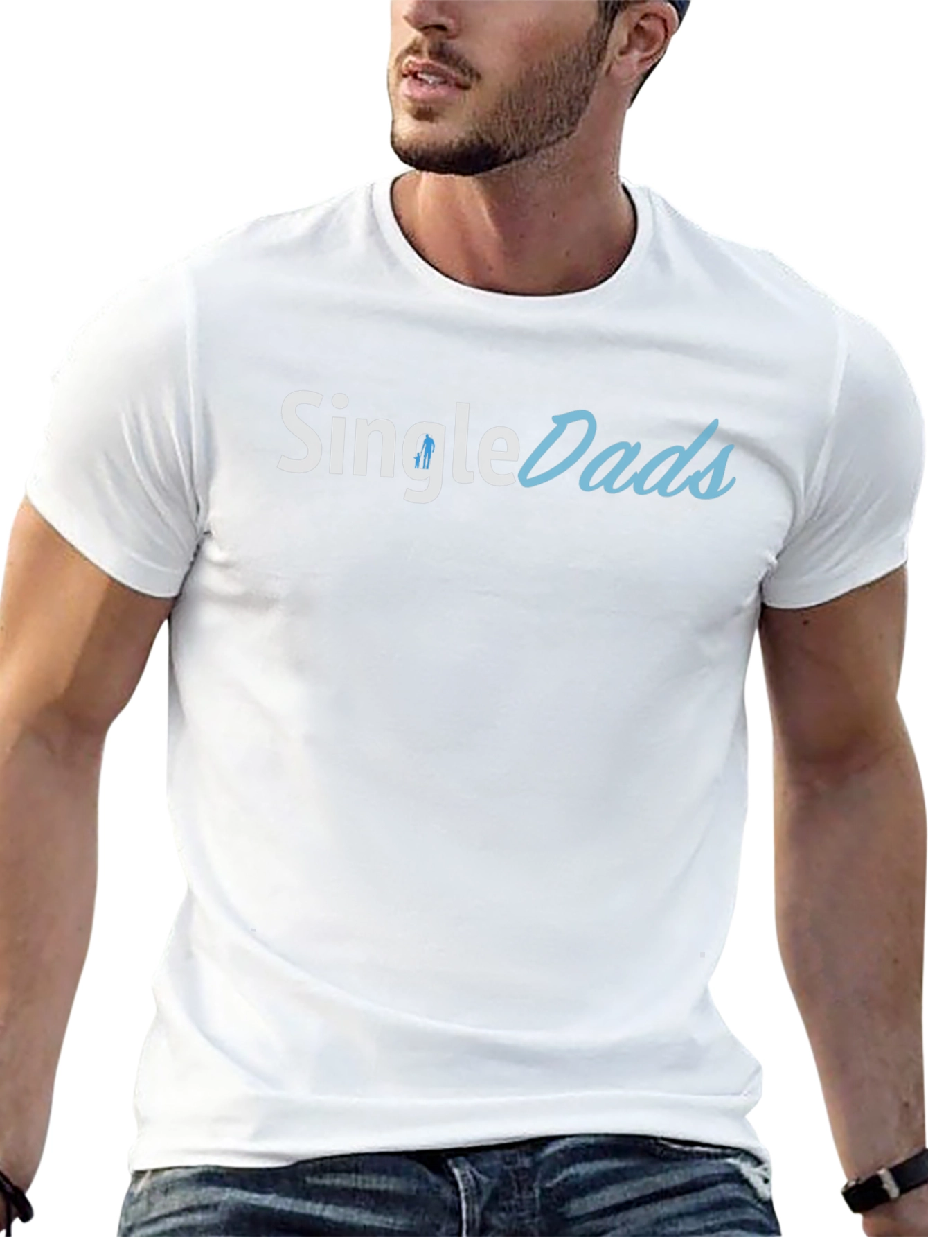 Single Dads Graphic Tee - Black Cotton T-Shirt