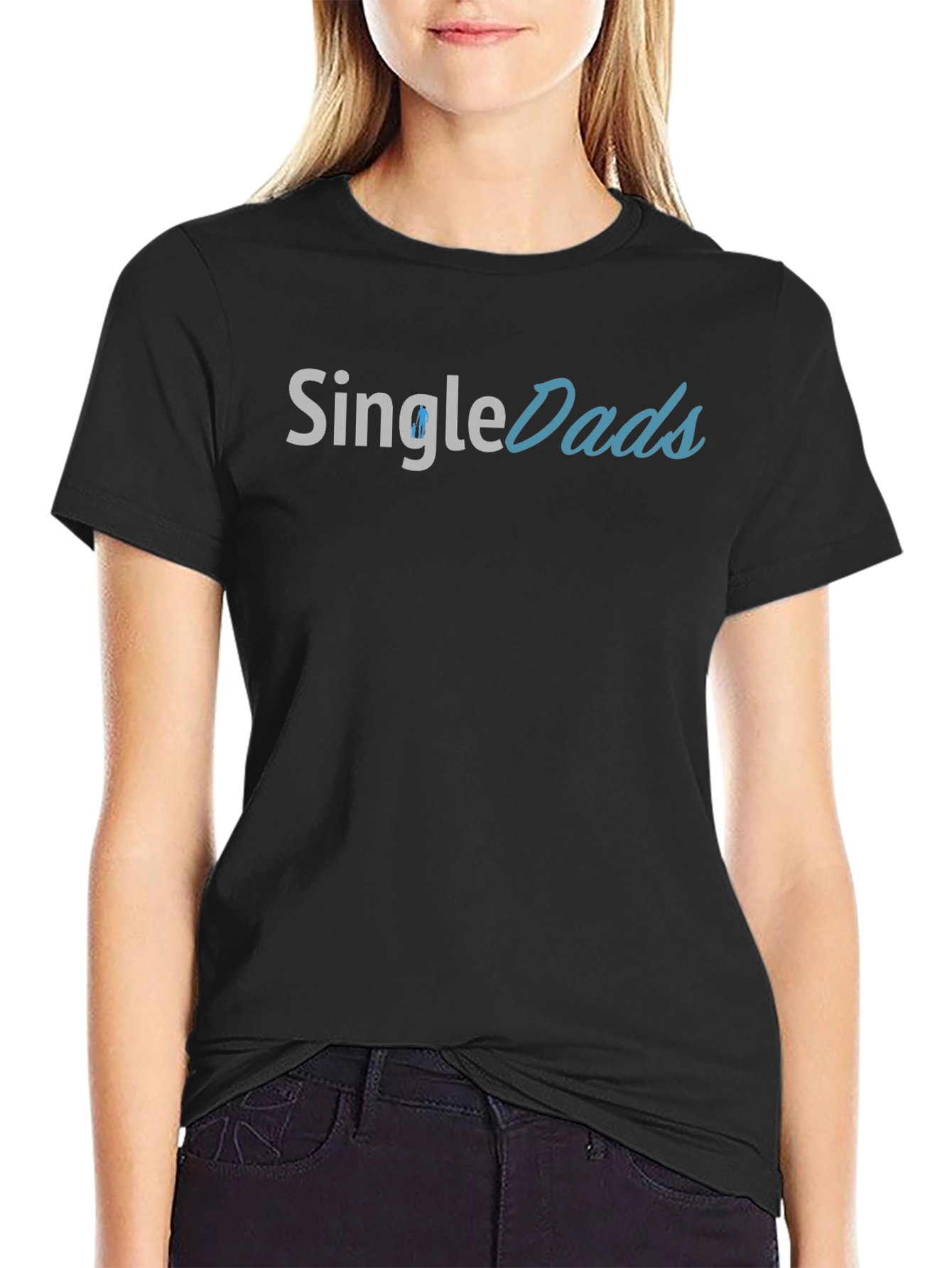 Single Dads Graphic Tee - Black Cotton T-Shirt