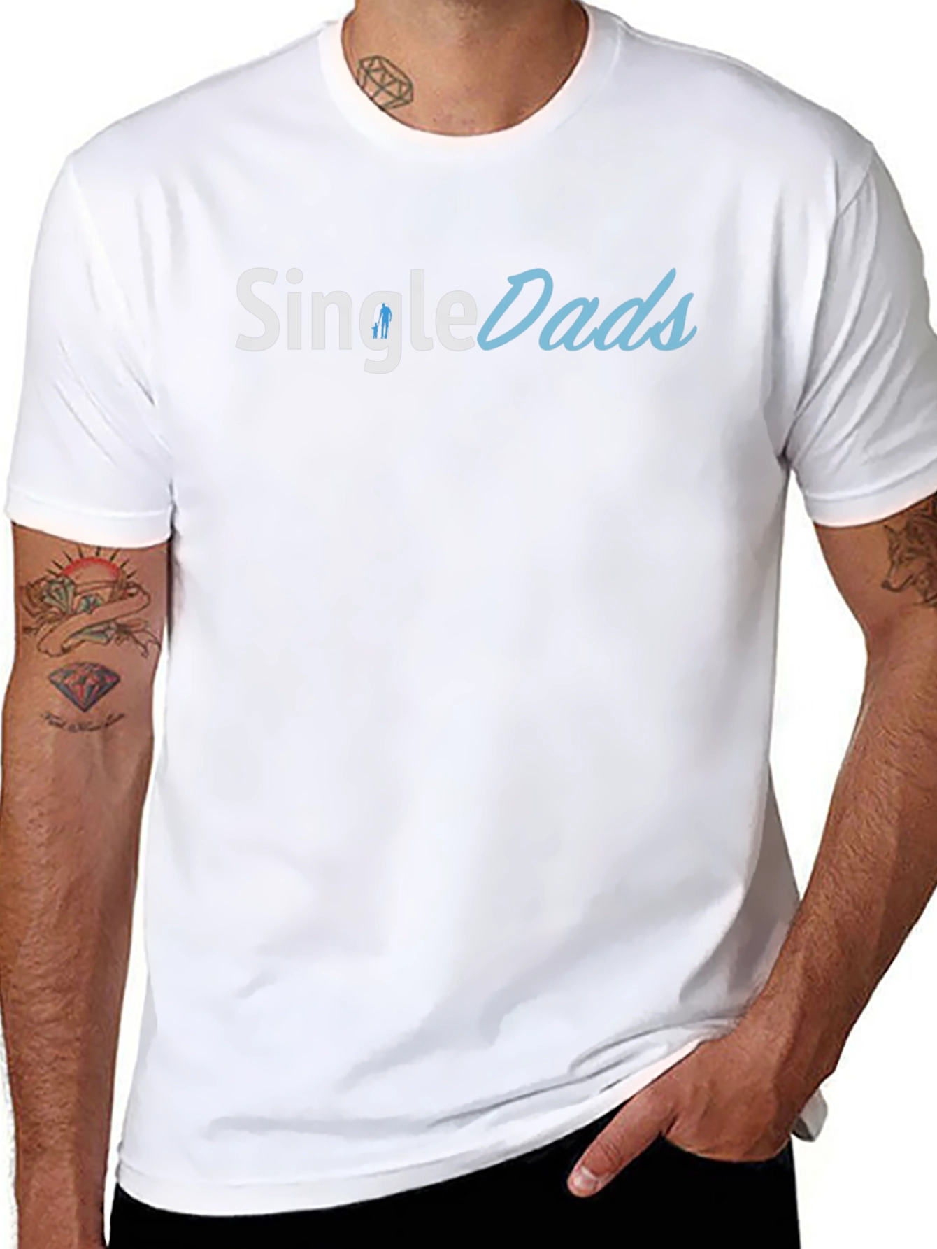 Single Dads Graphic Tee - Black Cotton T-Shirt