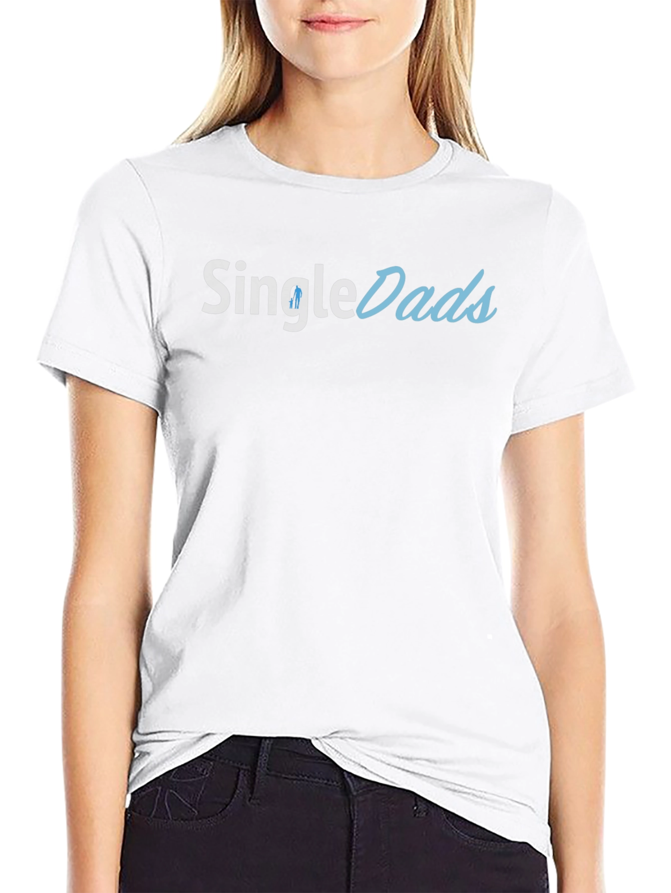 Single Dads Graphic Tee - Black Cotton T-Shirt
