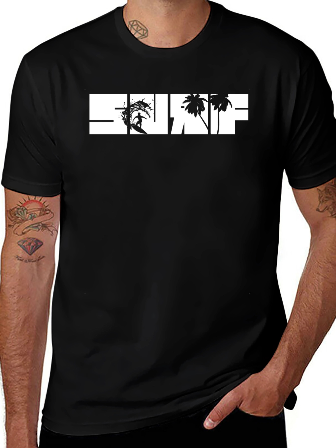 Surf Graphic Tee - Black