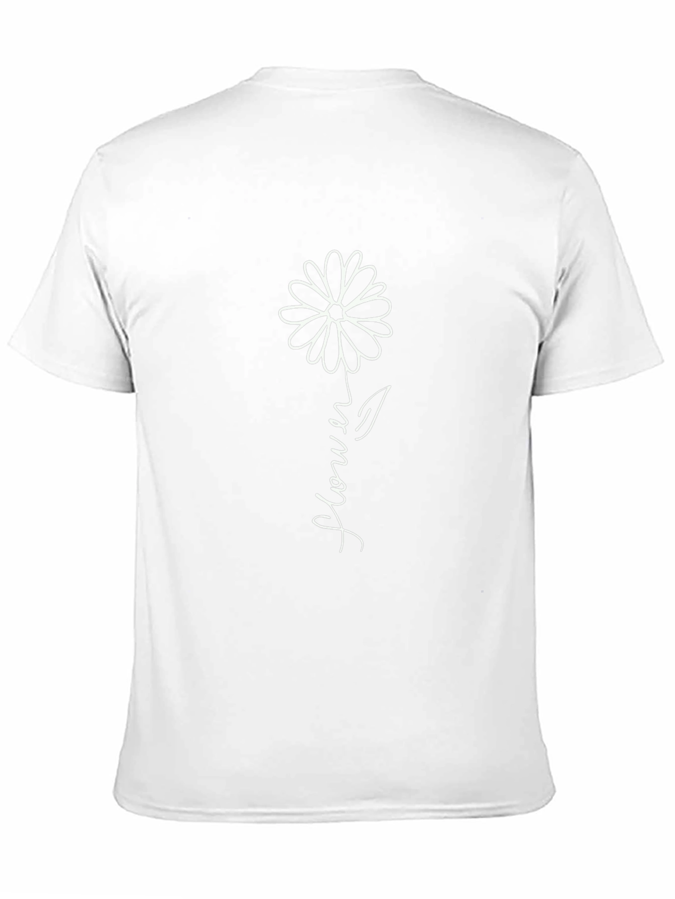 Black Flower Graphic Tee - Casual Comfort
