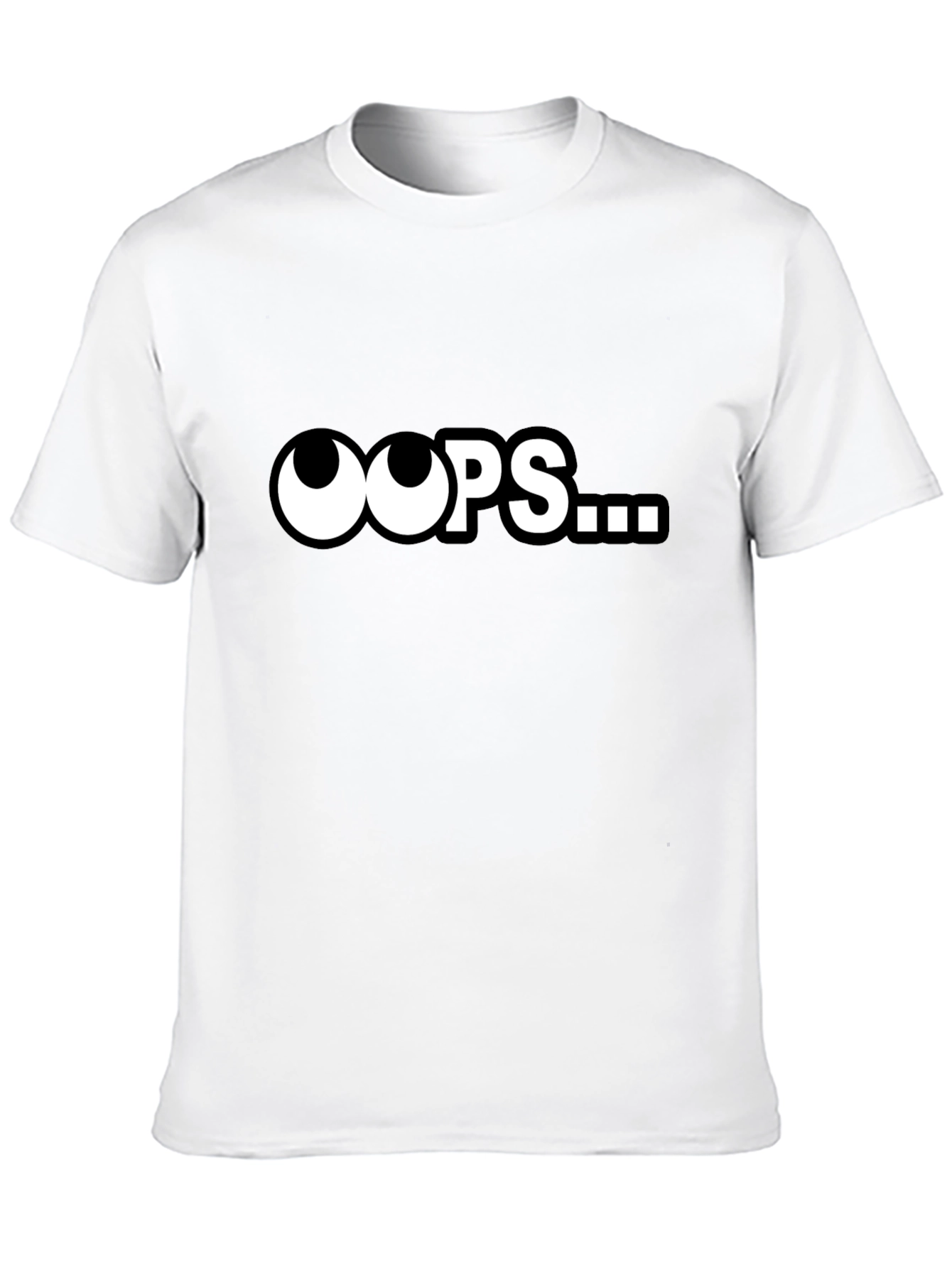 Oops... Funny Graphic T-Shirt - Classic Black