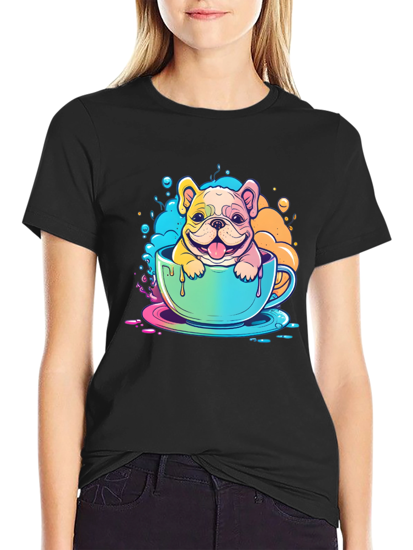Dog in Cup T-Shirt - Cute Graphic Tee