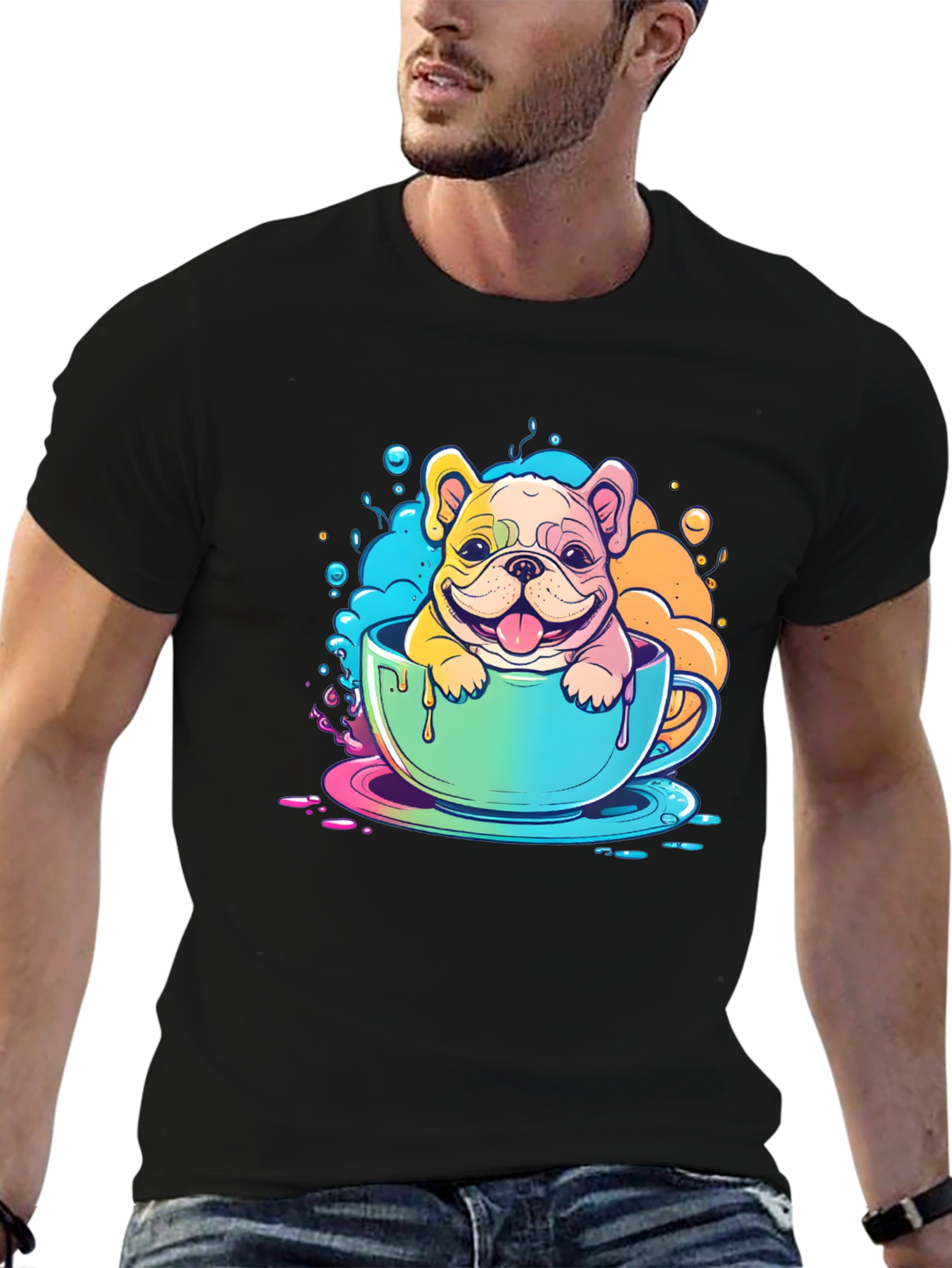 Dog in Cup T-Shirt - Cute Graphic Tee