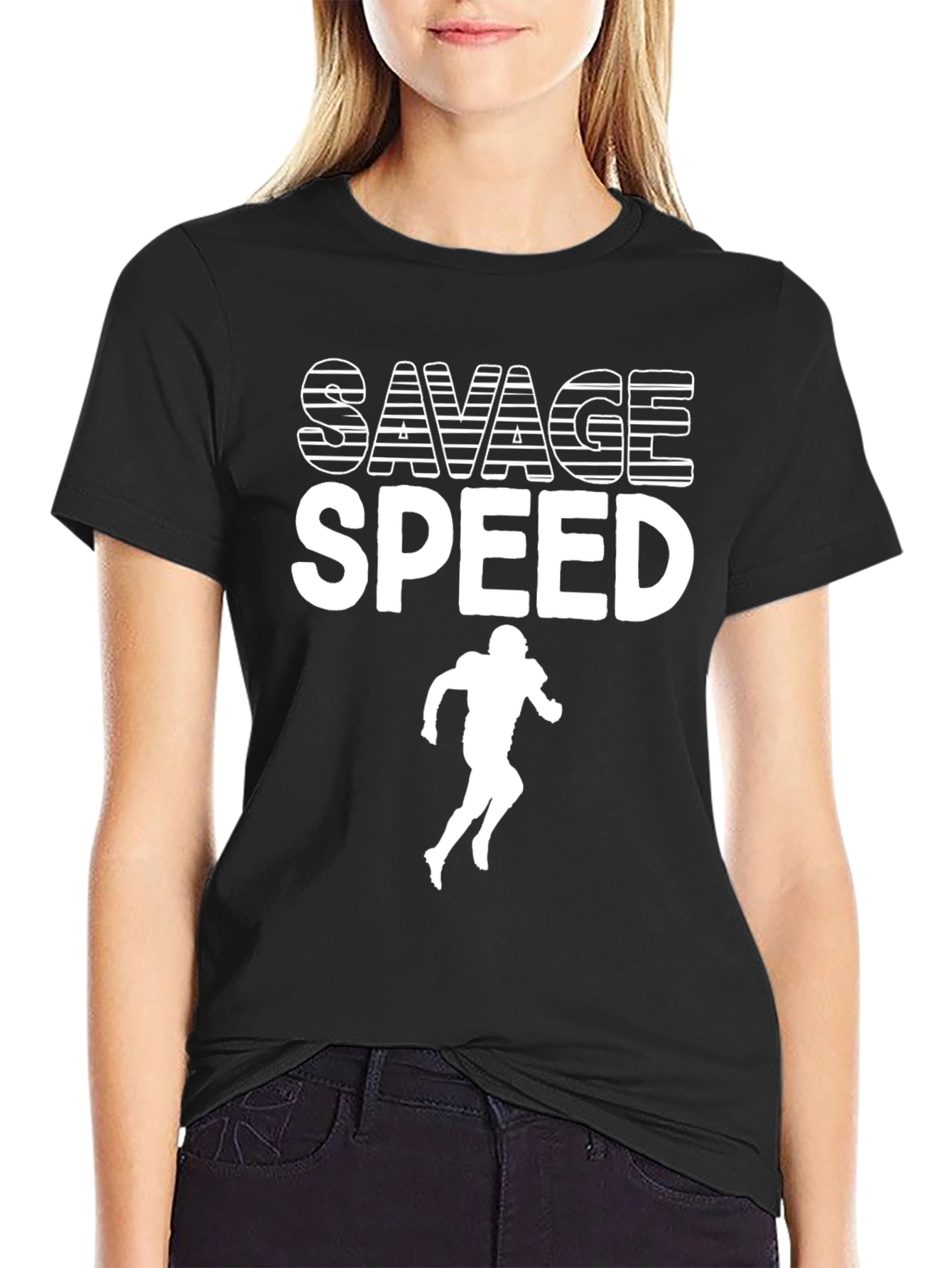 Savage Speed Football Graphic Tee - Black