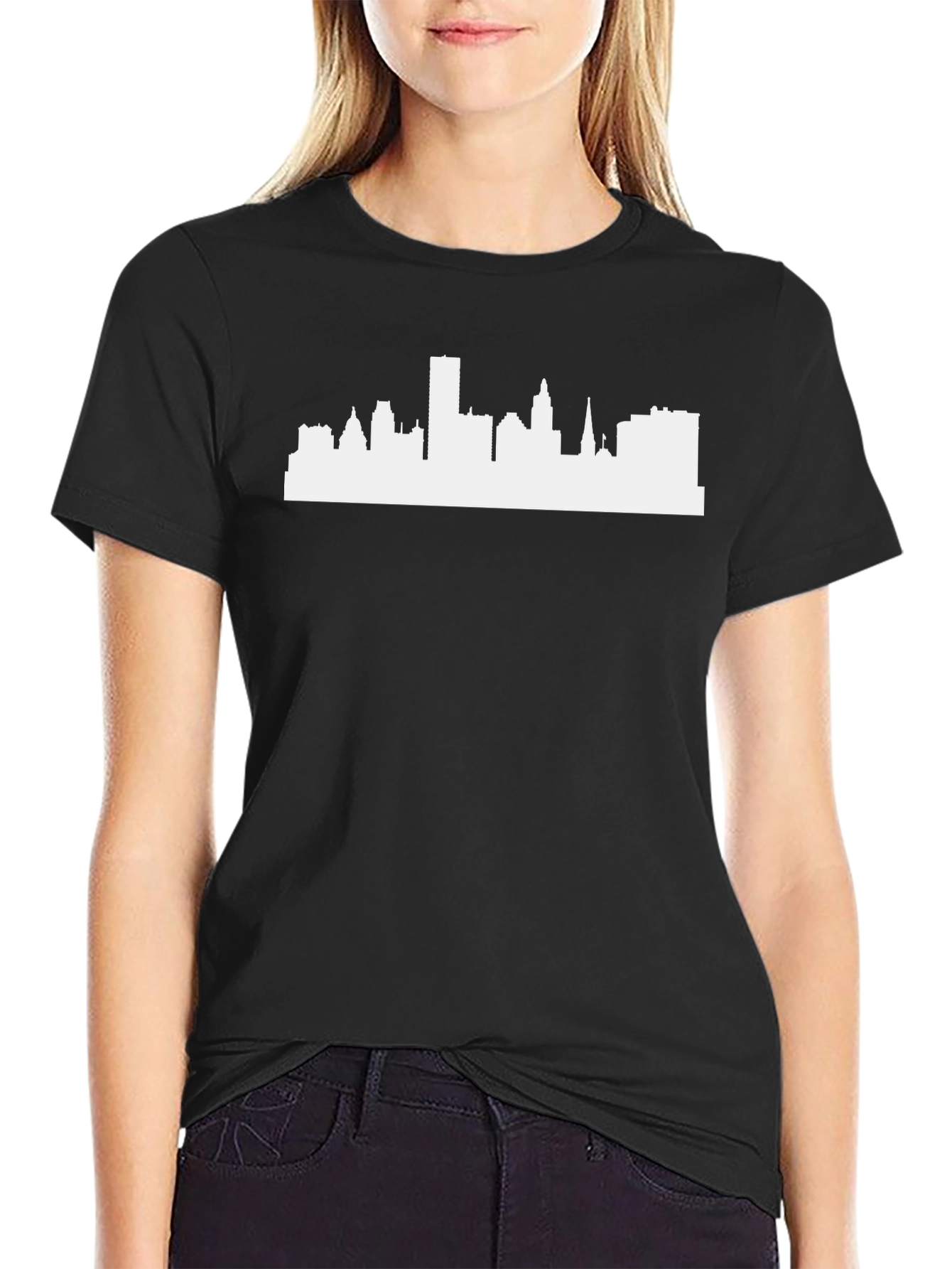 Cityscape Graphic Tee - Modern Black T-Shirt