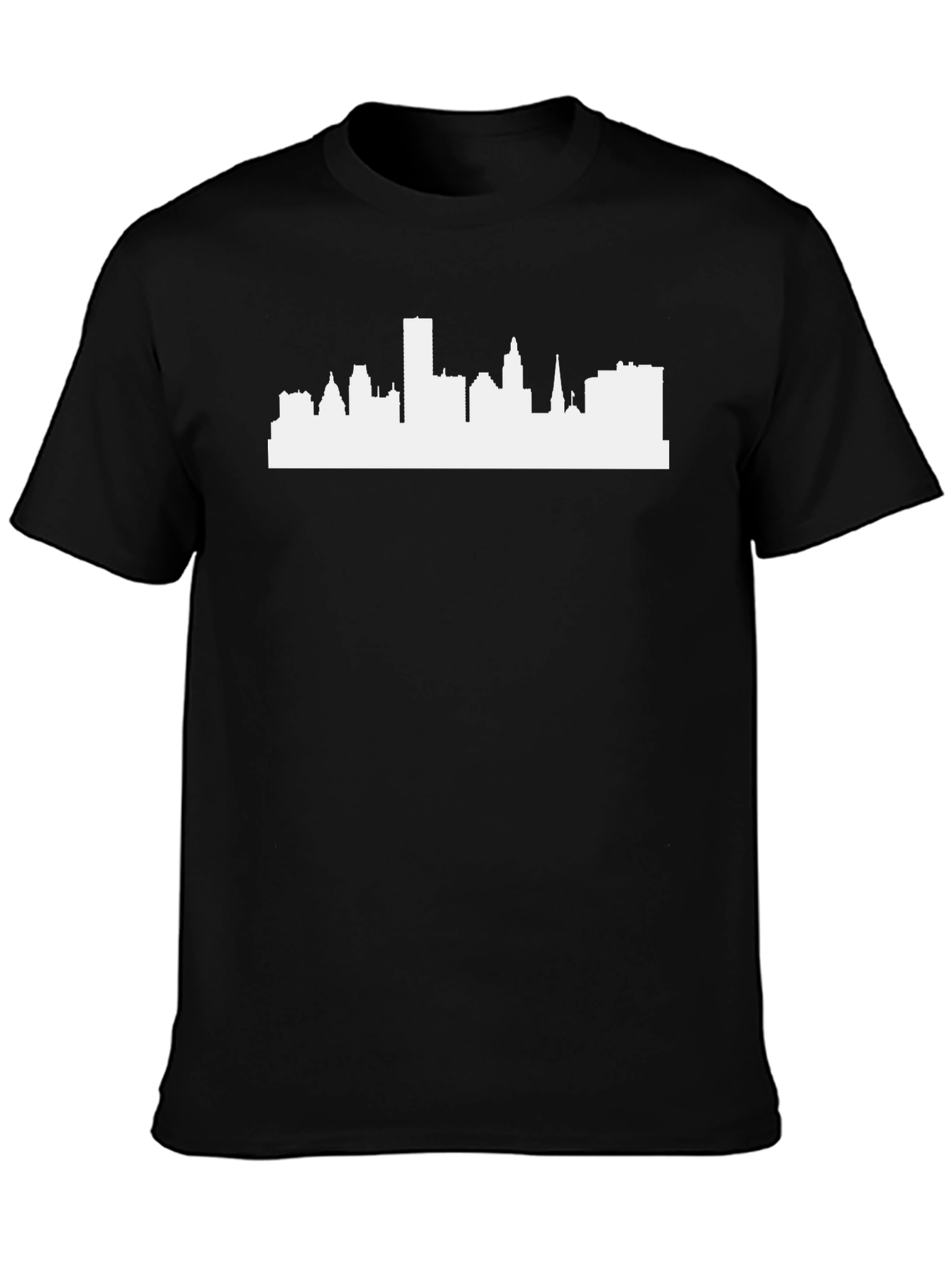 Cityscape Graphic Tee - Modern Black T-Shirt