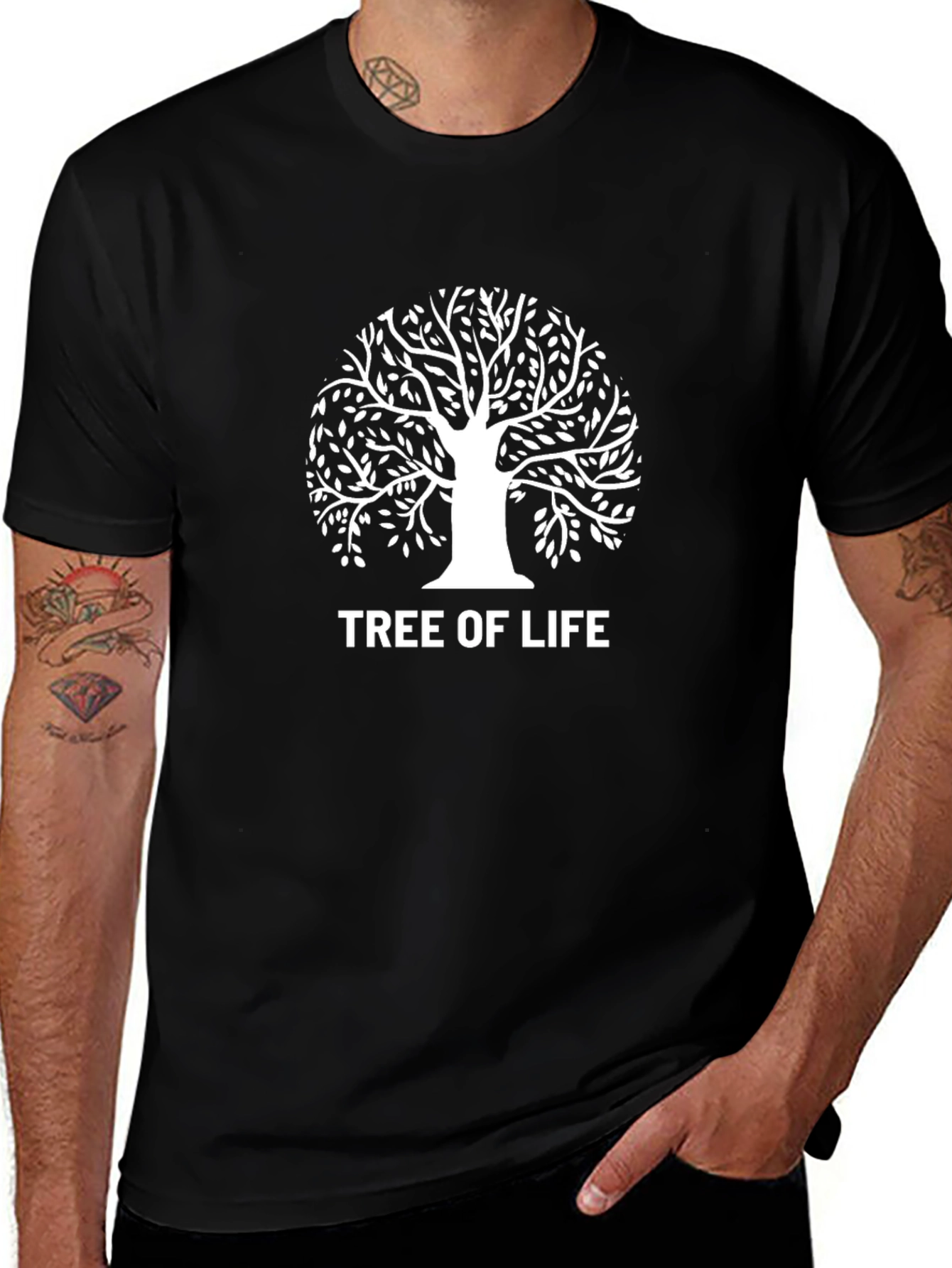 Tree of Life Graphic T-Shirt - Stylish Black Tee
