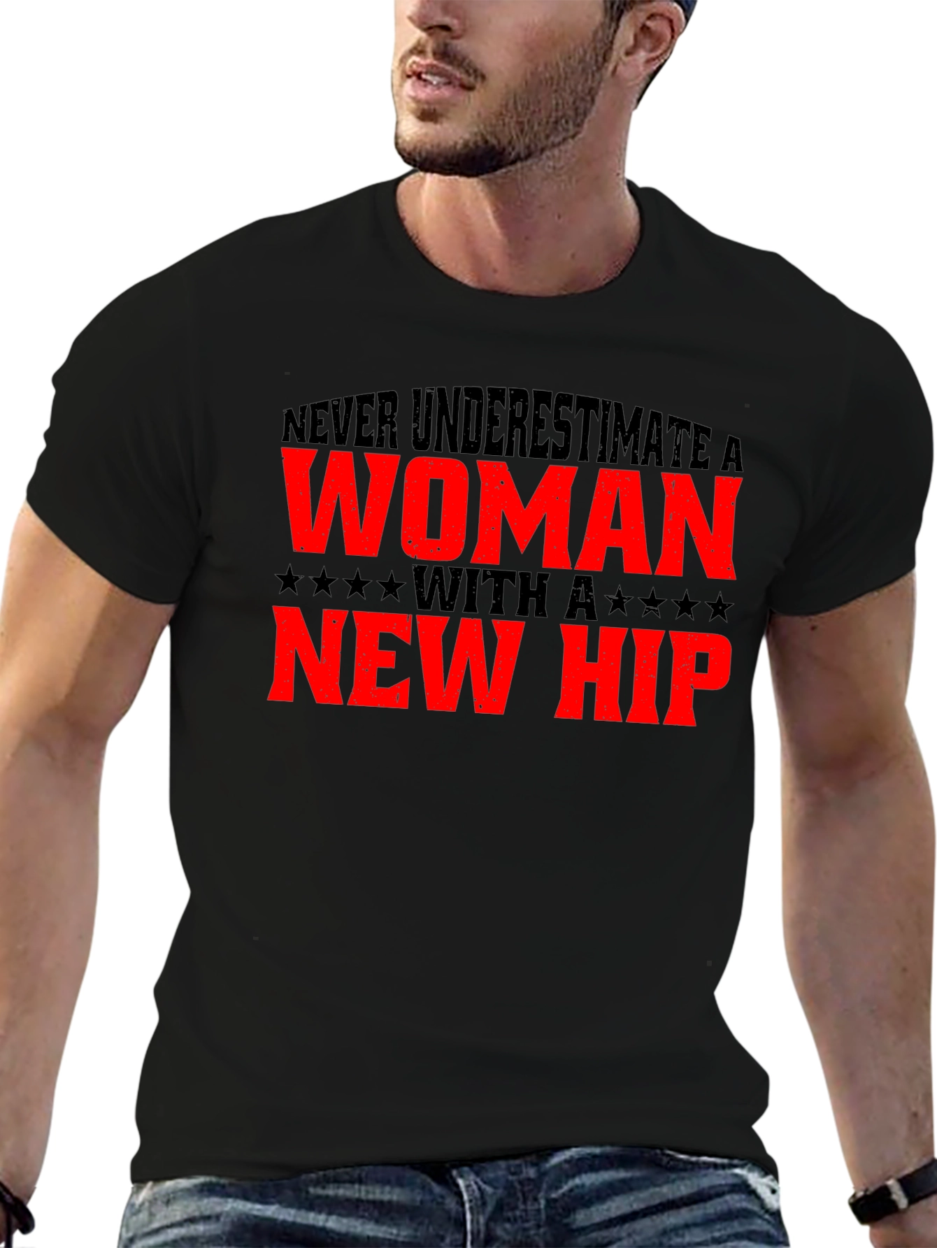 Woman With A New Hip Graphic Tee
