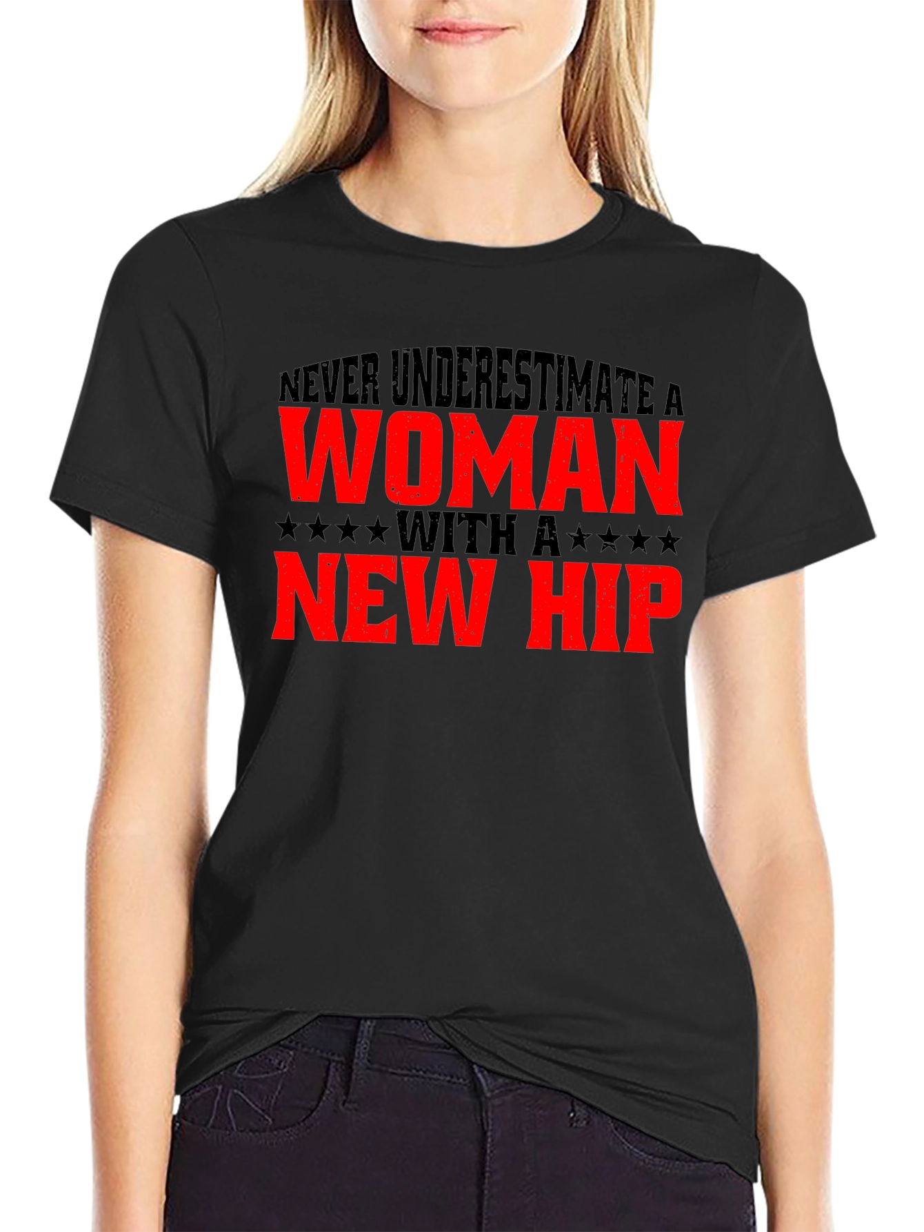 Woman With A New Hip Graphic Tee