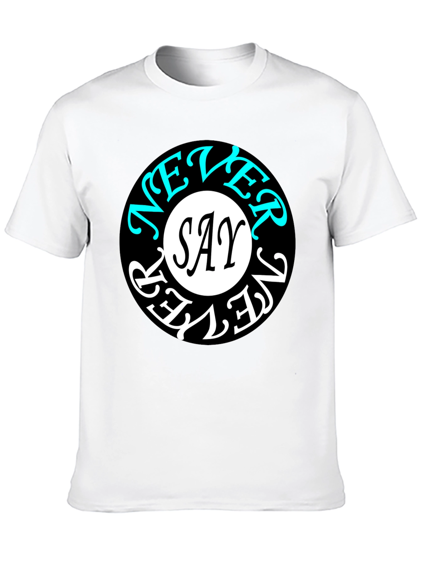 Never Say Never Graphic Tee - Stylish Black T-Shirt
