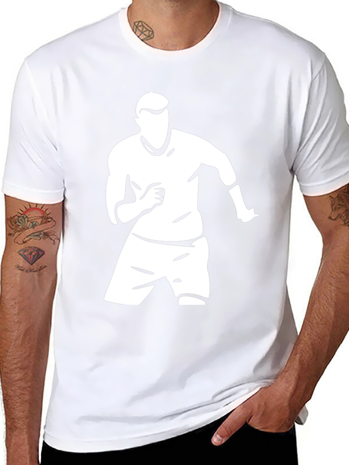 Cool Silhouette Graphic Tee - Black Cotton Blend