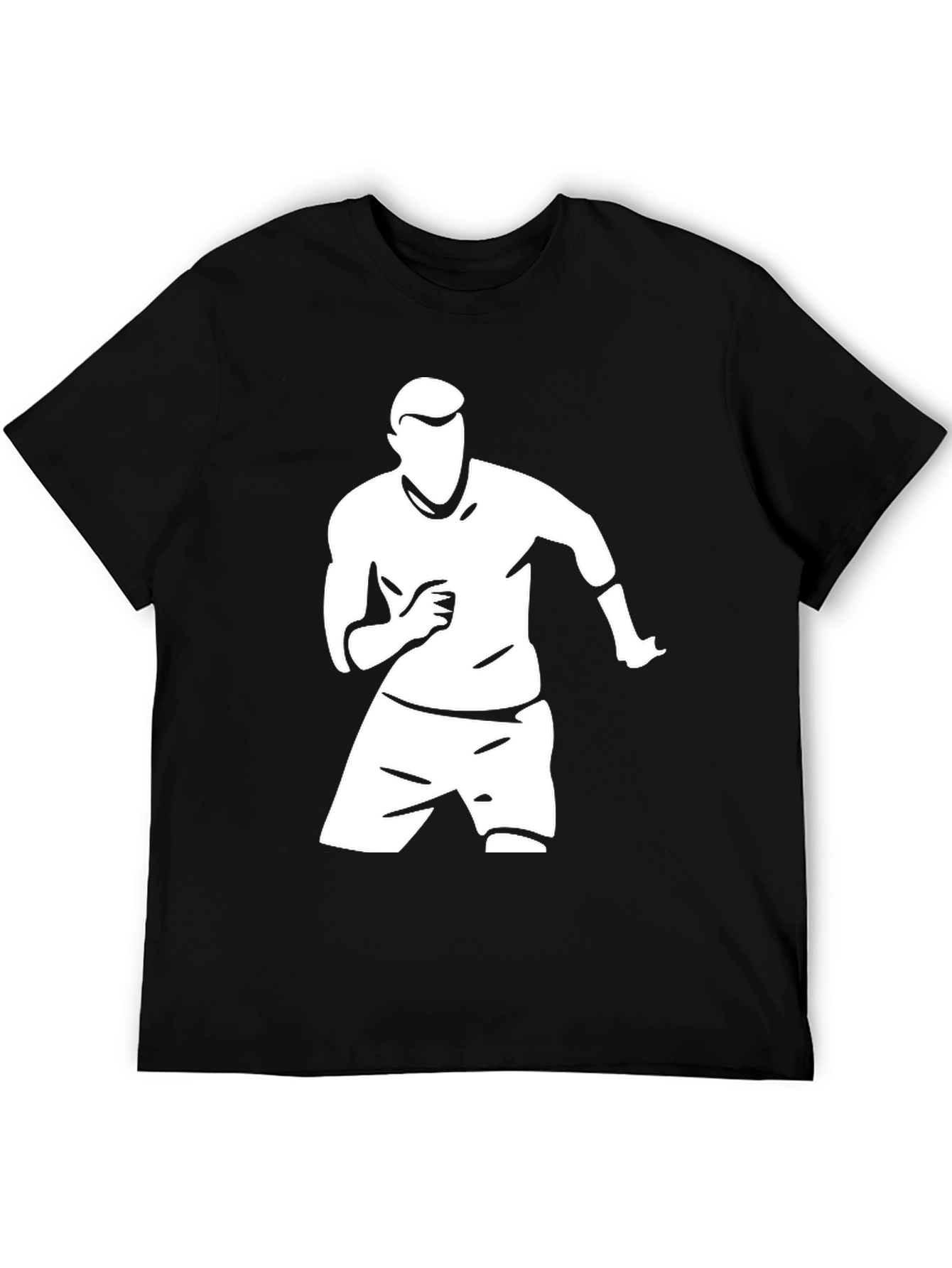 Cool Silhouette Graphic Tee - Black Cotton Blend