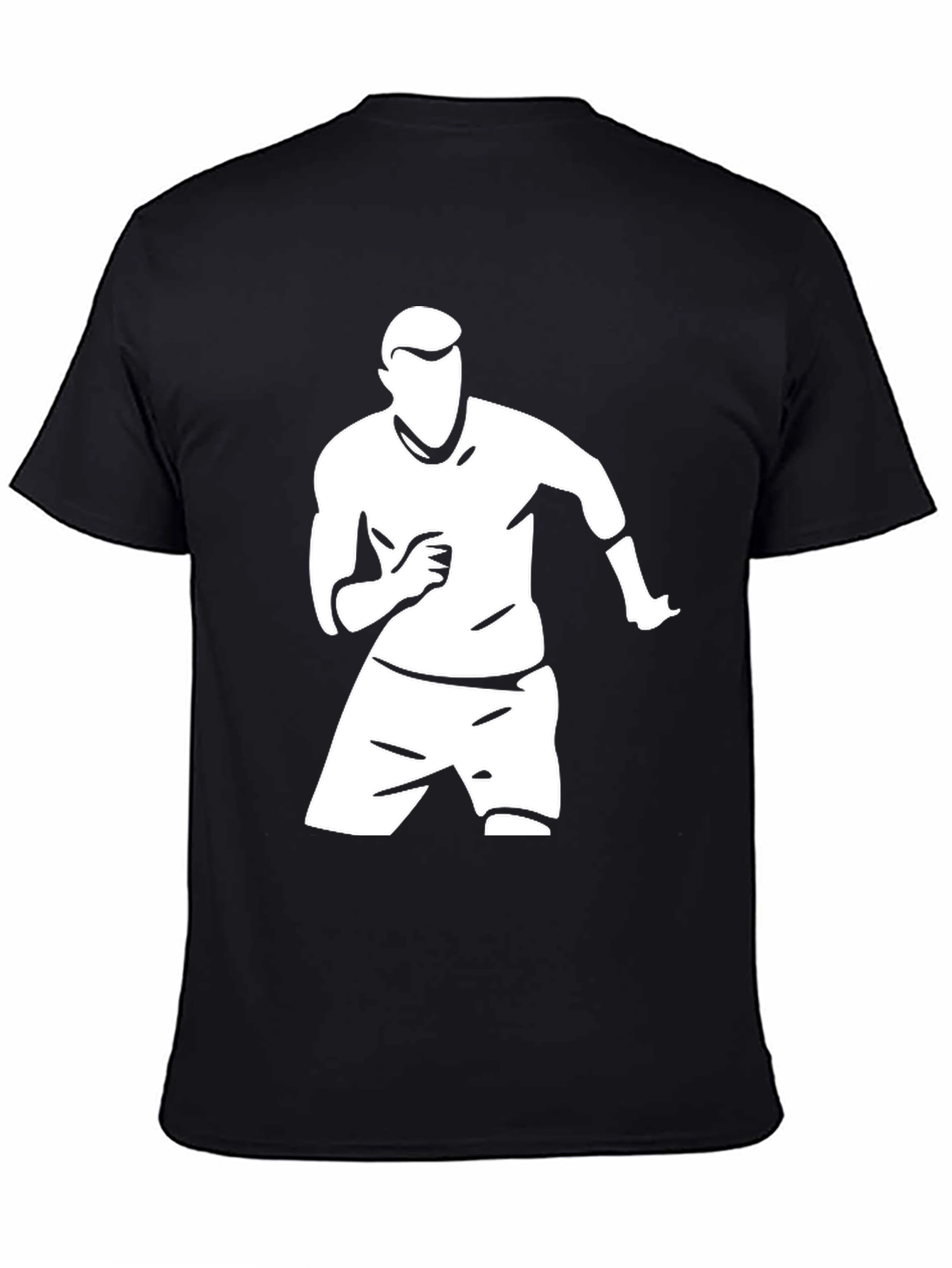 Cool Silhouette Graphic Tee - Black Cotton Blend