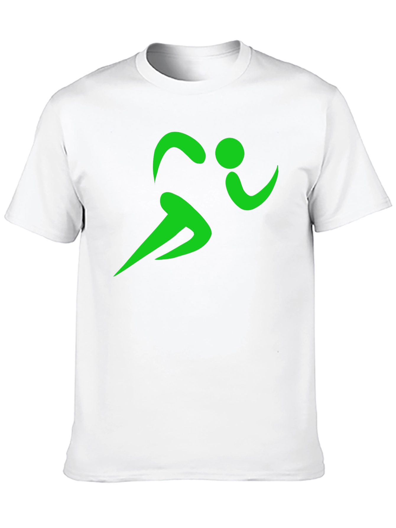 Green Runner Graphic Black T-Shirt