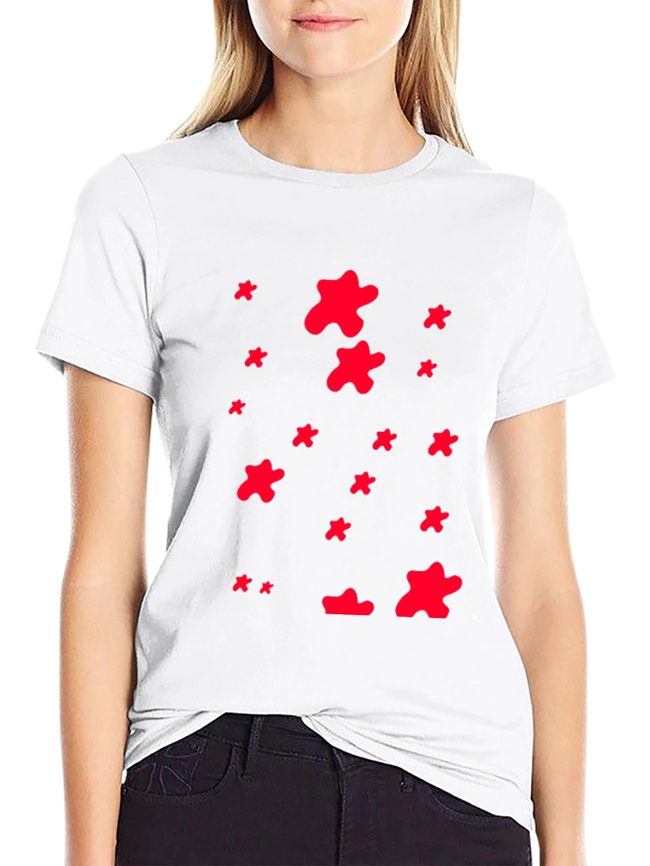 Abstract Print Crew Neck T-Shirt