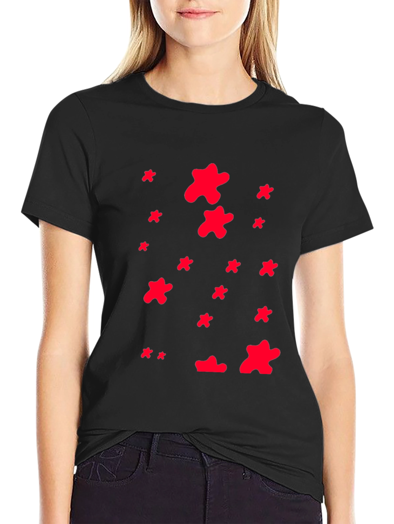 Abstract Print Crew Neck T-Shirt