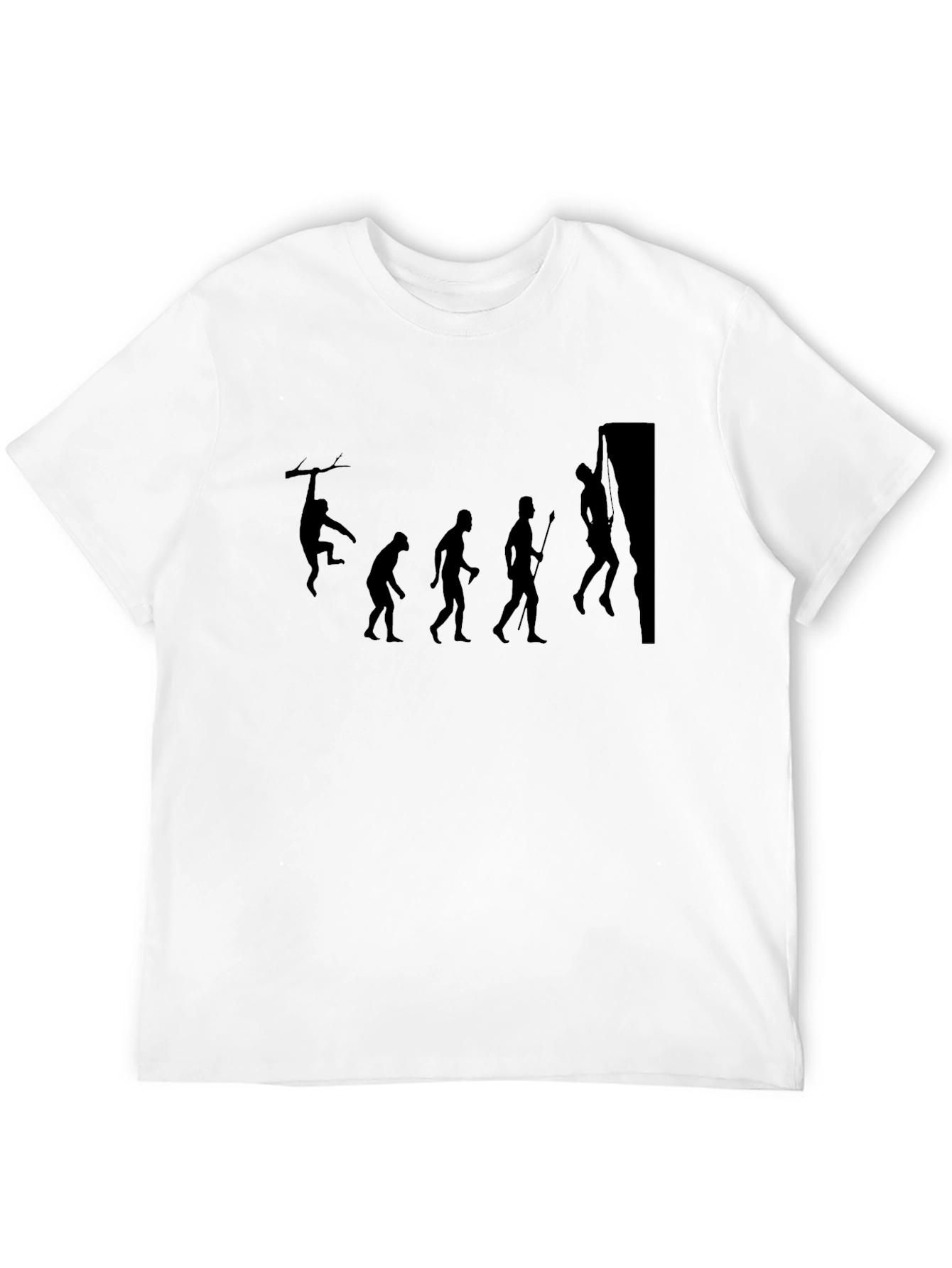 Evolution of Climbing Graphic T-Shirt - Black