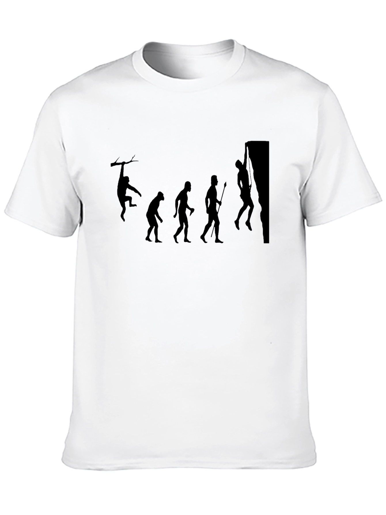 Evolution of Climbing Graphic T-Shirt - Black