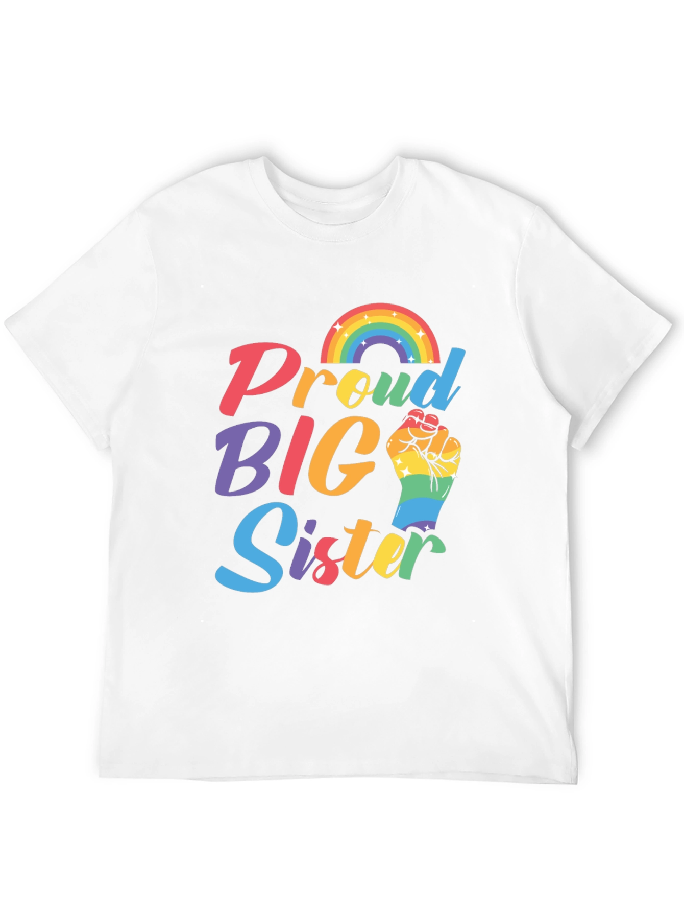 Proud Big Sister Rainbow Pride T-Shirt