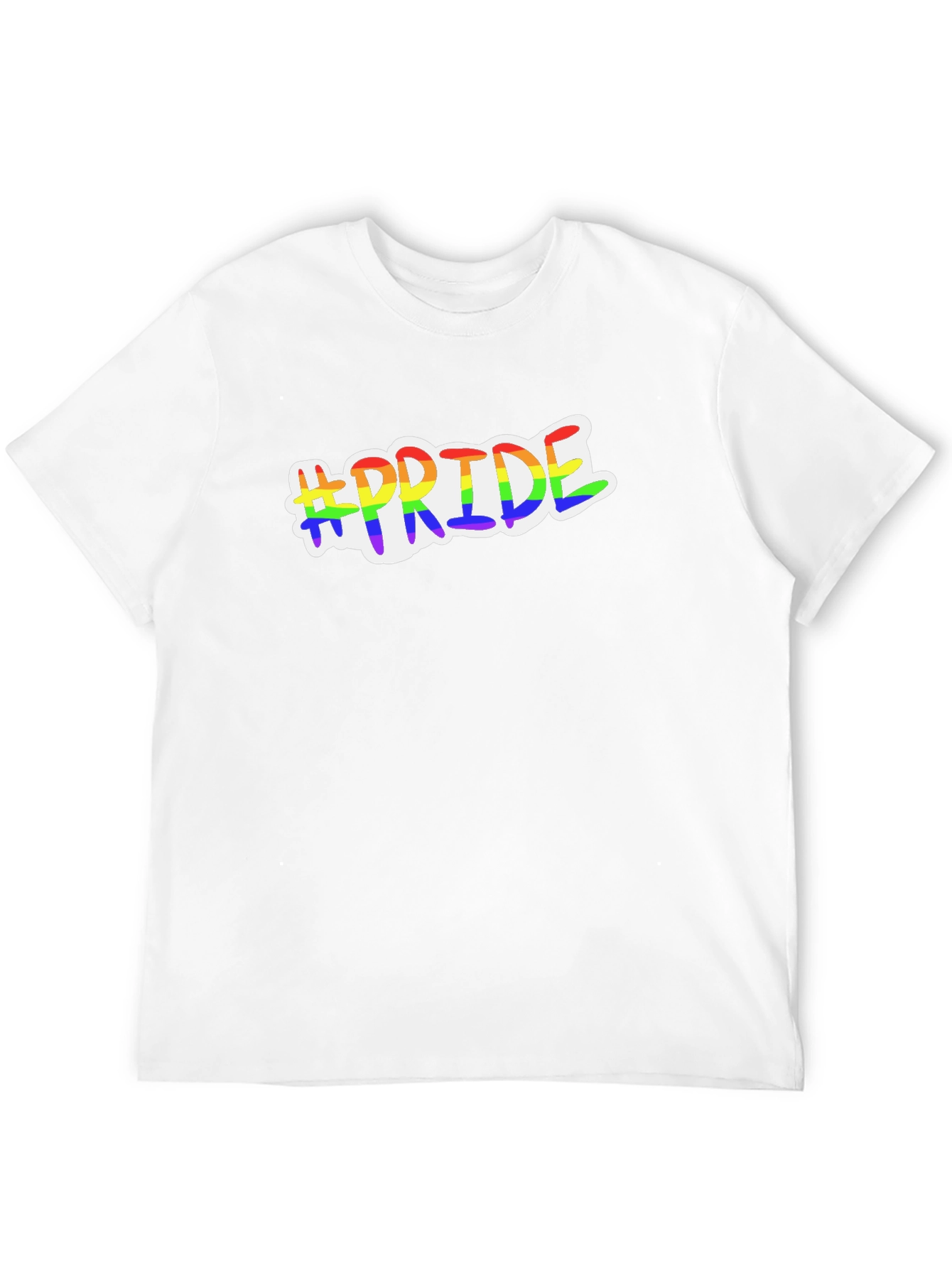 #Pride Rainbow Graphic Black T-Shirt
