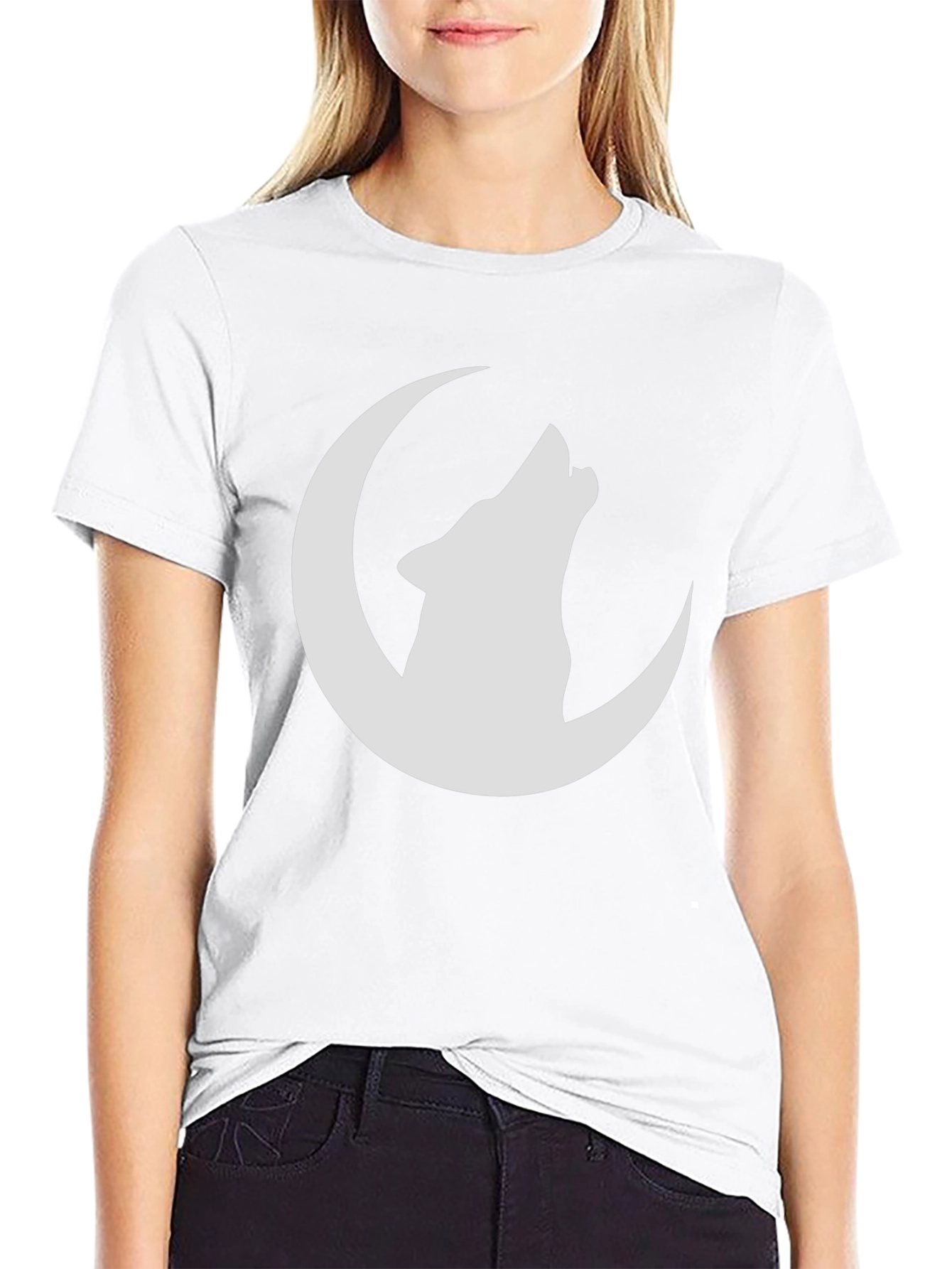 Wolf Moon Graphic Tee - Stylish Black T-Shirt